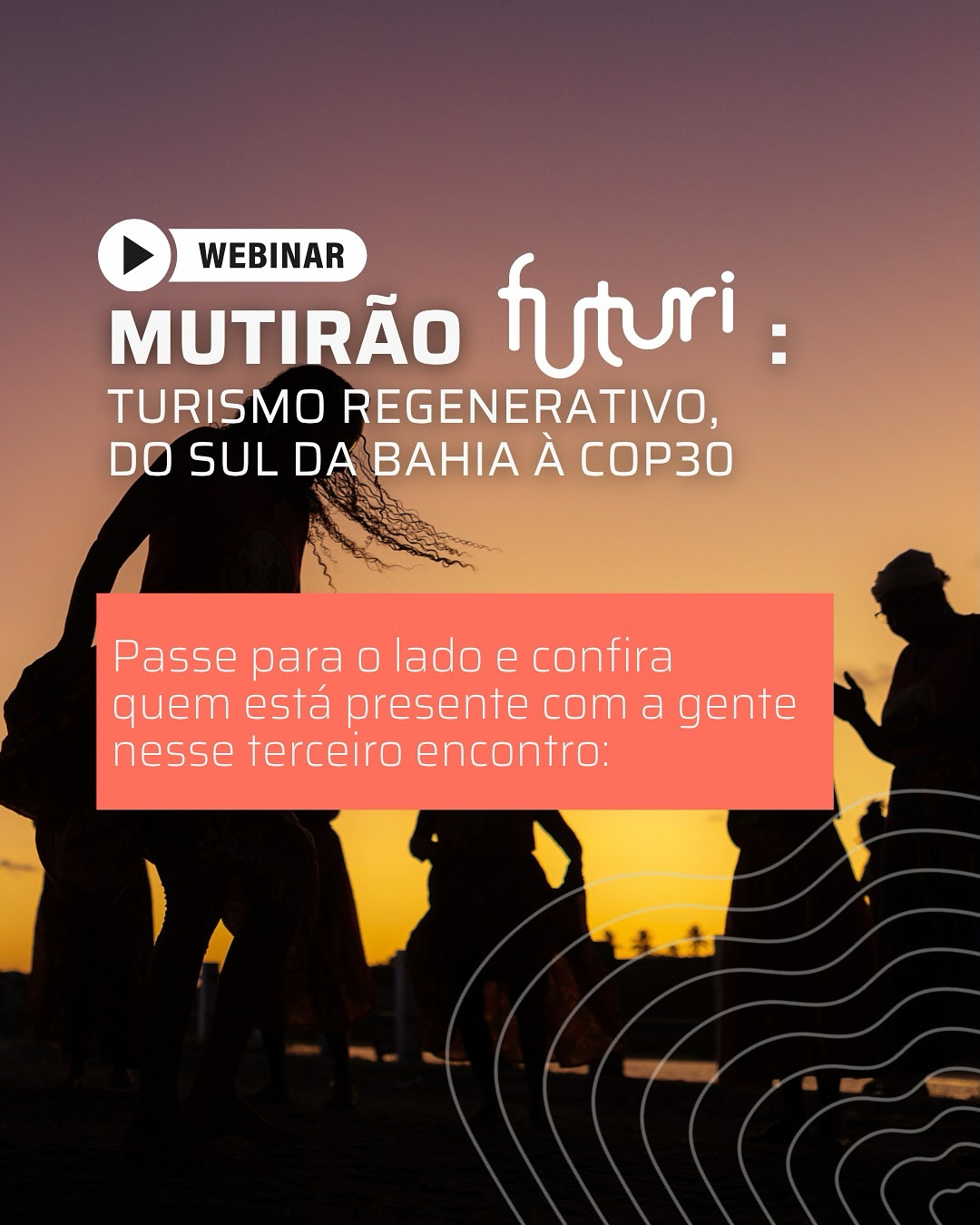 Saber ancestral também é parte da solução climática! Na quarta-feira, 08 de outubro, o Mutirão Futuri segue sua caminhada rumo à COP30 com mais um encontro especial: dessa vez, o tema é o SABER ANCESTRAL- vivido, transmitido e fortalecido por comunidades locais que são protagonistas da conservação e da resiliência dos territórios. Esse webinar faz…