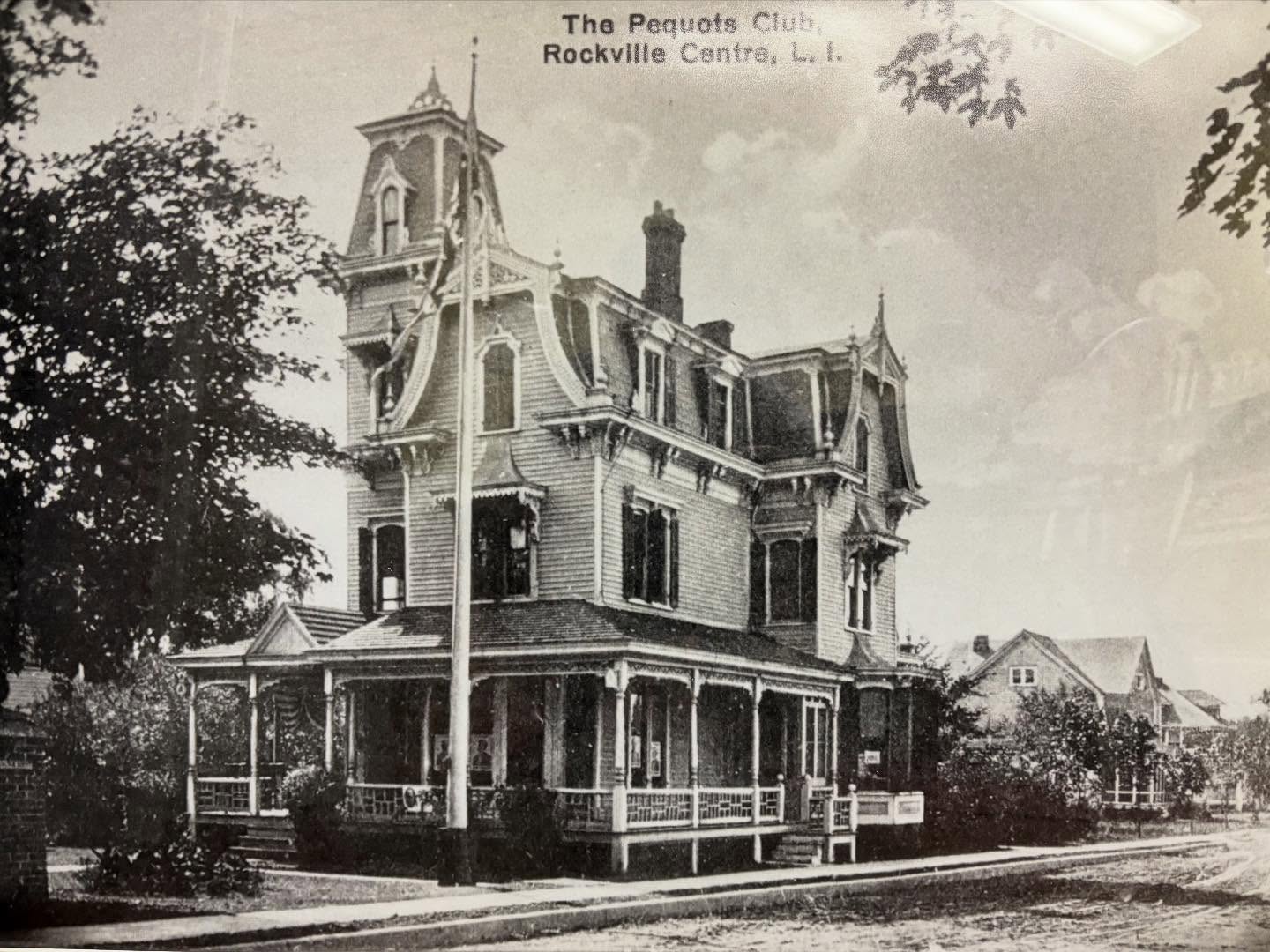 For nearly 70 years, a striking three-story frame house with a turret stood at 66 Lincoln Avenue, and was familiar part of Rockville Centre’s landscape when Lincoln Ave was lined with grand homes. Built in 1875 by William Davison on land purchased from Dr. Robert Hutcheson (next door neighbor and current home of Franks Steaks), the home was remembered for its wide veranda, ornate woodwork, and commanding views of RVC from its turret. It was among the first houses in the village to be connected to electric light service at the turn of the century.
Over the years, the property passed through many hands. Owners included Drusilla Ruskin, Mary Augustus Cantrell, Henry Burger, and Katherine Hayes, wife of village president Charles Hayes. In 1910, Sanford A. Davison, a local attorney and a descendant of one of RVC’s founding families, acquired the home, and it remained in the Davison family until 1939.
Between 1913 and 1918, the house was rented to the Pequot Club, a local Democratic organization founded by Dr. D. N. Bulson, a respected physician and former village president.
Though unoccupied after 1939, the house retained much of its dignity until it was demolished in 1944 to make way for an apartment building, erasing one more tangible link to the village’s early history. #rvc #rvchistoricalsociety