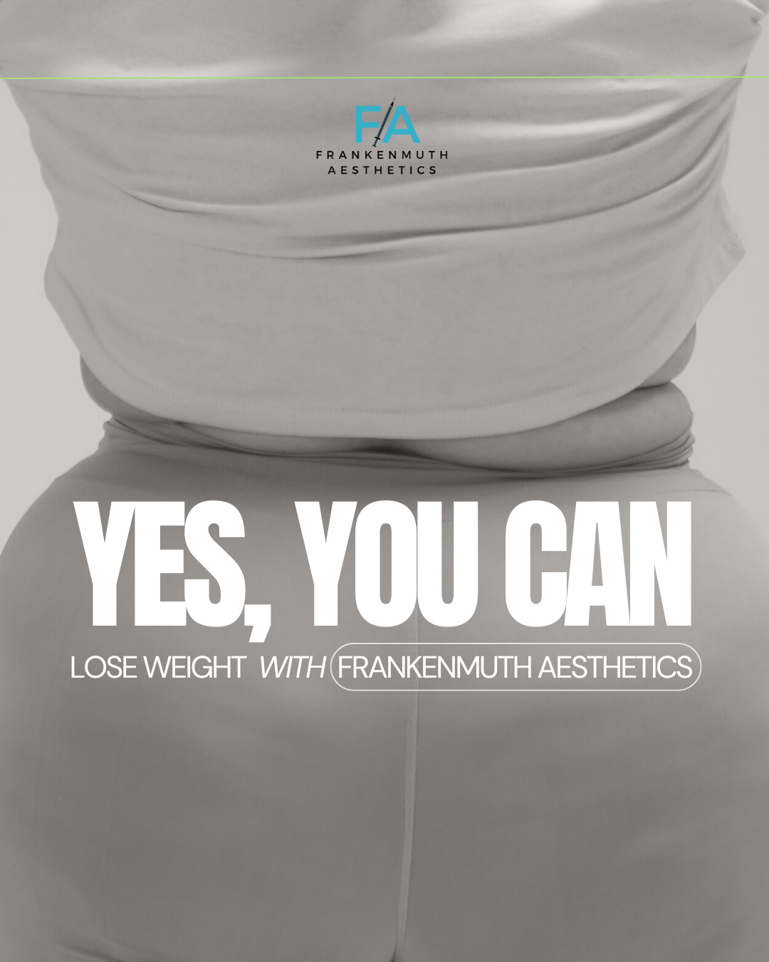 🚀 Jumpstart your weight loss journey with Frankenmuth Aesthetics!
We know how challenging it can be to lose weight, but you don’t have to do it alone. Our medically supervised weight loss program and body composition analysis are here to guide you every step of the way.
💡 What you’ll get:
✔️ Personalized support from a medical professional
✔️ Tools to track your progress
✔️ A plan tailored to YOUR goals
Let’s make your health and wellness a priority.
📅 Book your consultation today and take the first step toward a healthier, happier you!
📍 Frankenmuth Aesthetics