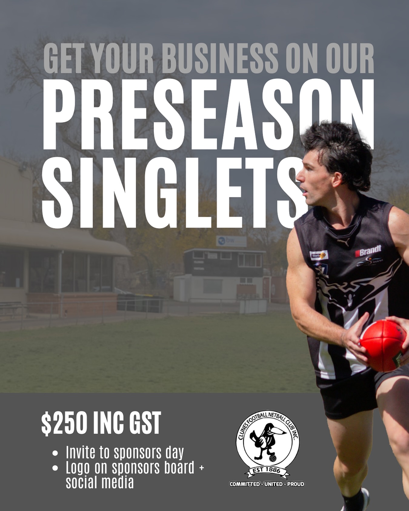 📣 PRESEASON SINGLET SPONSORS 📣
We need to finalise our 2026 preseason singlet sponsors by THIS FRIDAY!!
If you’d like your business name on the back of our singlets, worn by all players both during preseason and throughout the year, please contact Molly Bedwell ASAP! You’ll get invited to sponsors day, as well as having your logo on our wall of sponsors & social media.
Thank you to those who have recommitted from 2025. Spots are hot property and very limited! Get in quick 🖤🤍