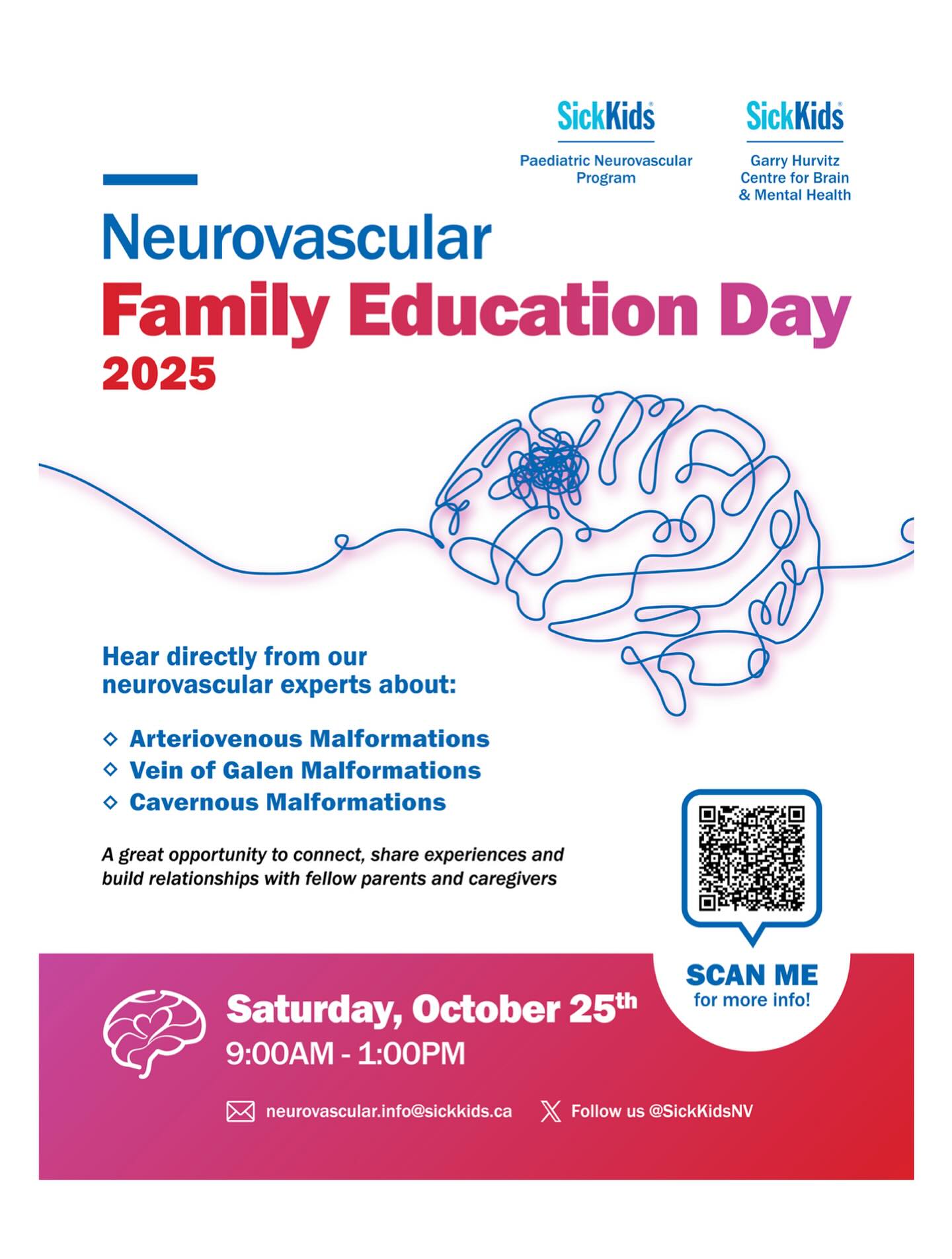 One of the top requests we get from our patient and family community, is to hear from top experts in cavernous malformation. We are thrilled to share this event taking place @sickkidstoronto ! Connect with other families that share an experience similar to yours. Discover information and insight from neurovascular professionals-ask a question!
You may attend in person or virtually, the link to register is below and in our bio!
https://web.cvent.com/event/0ffb9b42-cef3-4fa7-a06a-6058074fdb80/register
Thank you to the Paediatric Neurovascular Program @sickkidstoronto for holding this event! We thank you not only for creating this opportunity, but also for the precision care you give to our CM community every day.
#cavernousmalformation #cavernoma