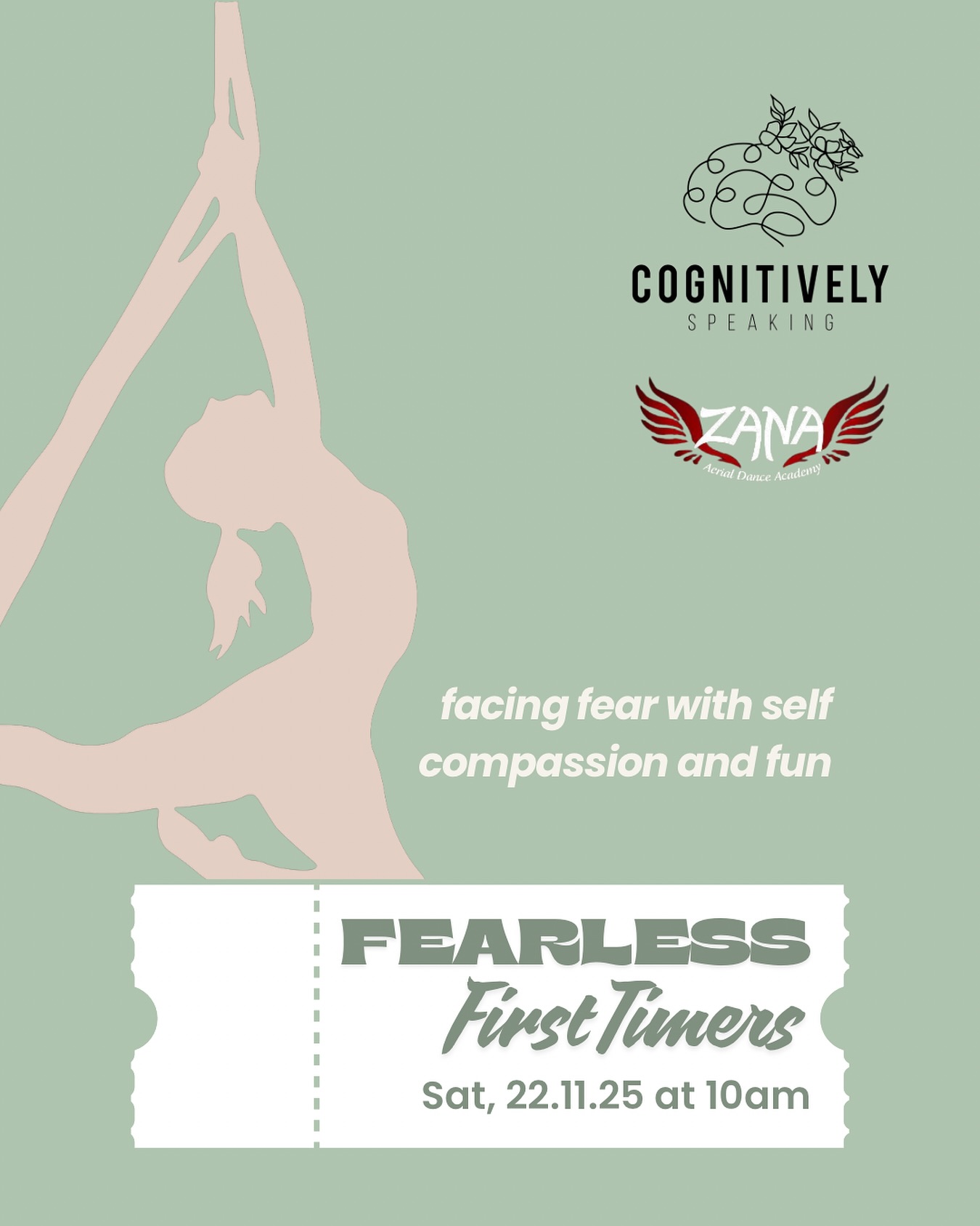🎟️ tickets on sale now 🎟️
Introducing FEARLESS FIRST TIMERS!
Bringing together a licensed counsellor and extreme(ish) sports to learn about fear, anxiety and living to the full anyway!
Grab a ticket from the link in my bio!
Spaces strictly limited!
Hosted in conjunction with @zana_aerial_dance_academy
And supported by @waggawib
#waggaevents #waggawellness #rivbis