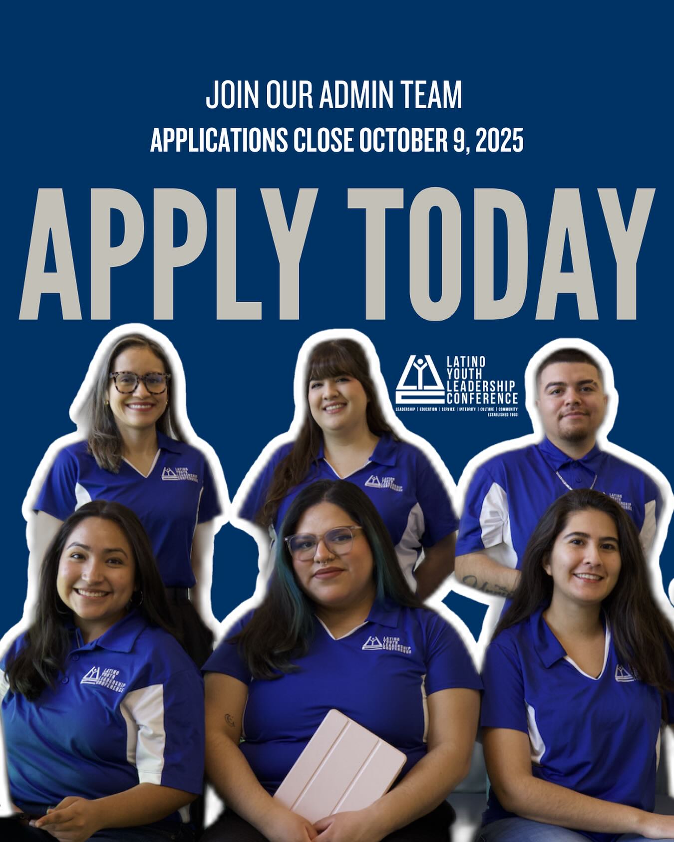 We need YOU! 💙
Join the LYLC Admin Team and help bring this year’s conference to life and gain valuable experience in planning, leadership, and collaboration.
Join and be part of something unforgettable.
🗓️ Applications are open until October 9 — don’t miss your chance to make an impact!
📲 Apply now via our Linktree.
OPEN POSITIONS:
• Leadership Development Coordinator
• Recruiter
• Familia Engagement Coordinator
• Social Media & Graphics Coordinator
• Photographer
#LYLC #joinourteam #lylcadminteam #ApplyNow
