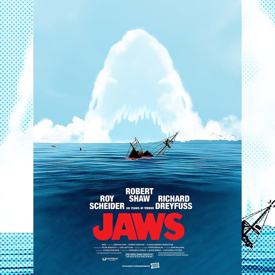 Extremely proud and excited to have my jaws artwork part of the jaws 50th anniversary art book by the amazing crew from @printedinblood. I can’t wait to do more with them. @ampposters @arts_horror_movie @ruemorguemag @fangoria @thedailyjaws