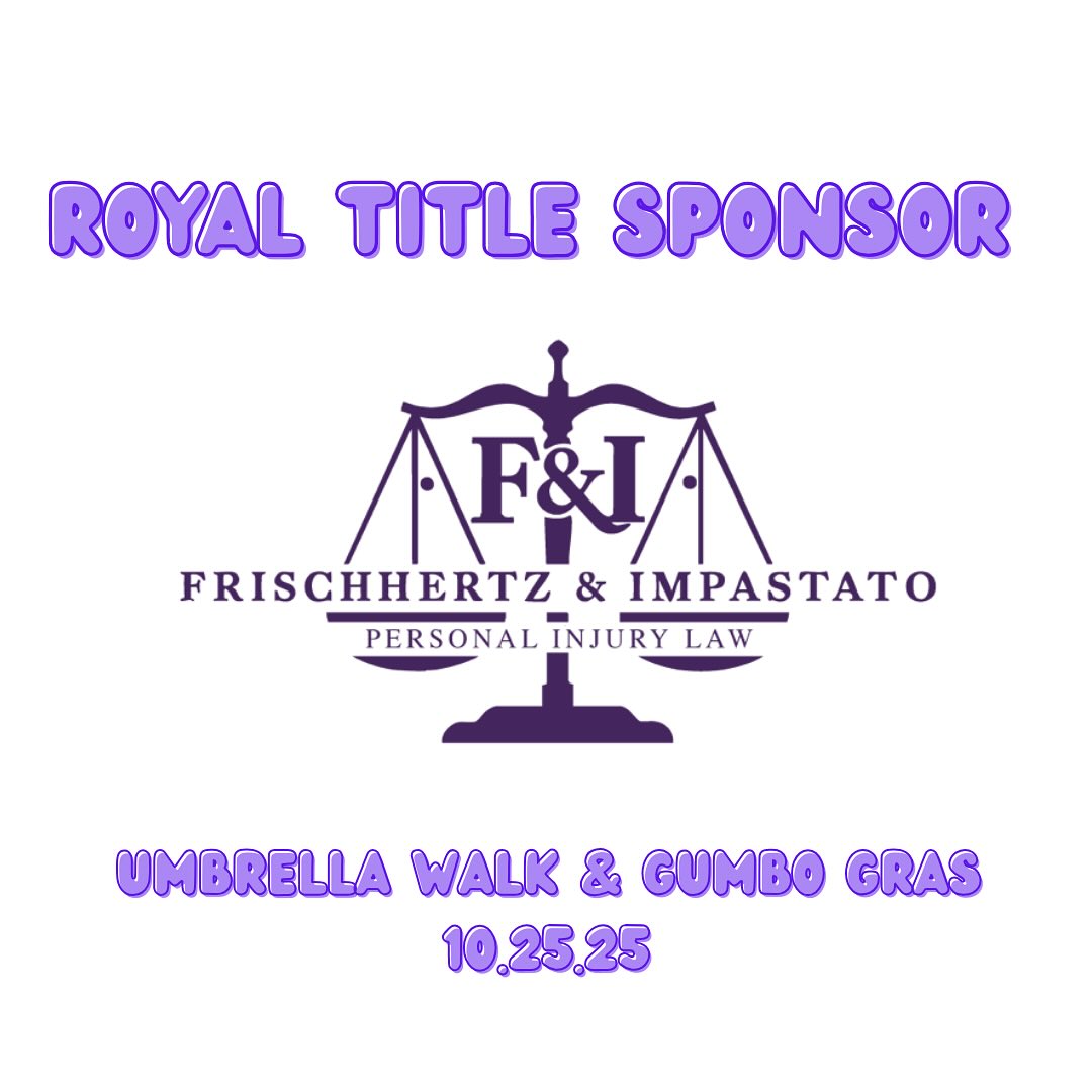 🌟 A Royal Thank You! 🌟
The Krewe of Tucks Charitable Foundation is proud to recognize
Frischhertz & Impastato, LLC as our Royal Title Sponsor with their incredibly generous $10,000 donation to support this year’s Gumbo Gras!
Their leadership and commitment to our community set a shining example of what it means to give back. Thanks to their generosity, we are able to raise the bar in supporting children’s charities and local causes that matter most here in New Orleans.
Beyond their generosity, Frischhertz & Impastato are trusted legal advocates who stand by their clients during life’s most challenging moments.
Known for their integrity, professionalism, and tireless dedication, they have built a reputation as one of the premier law firms in the region.
👏 Please join us in thanking Frischhertz & Impastato, LLC for their incredible support!
#tucksfoundation #communitymatters #UMBRELLAWALK #gumbogras2025 #UMBRELLAWALK #royalsponsor
