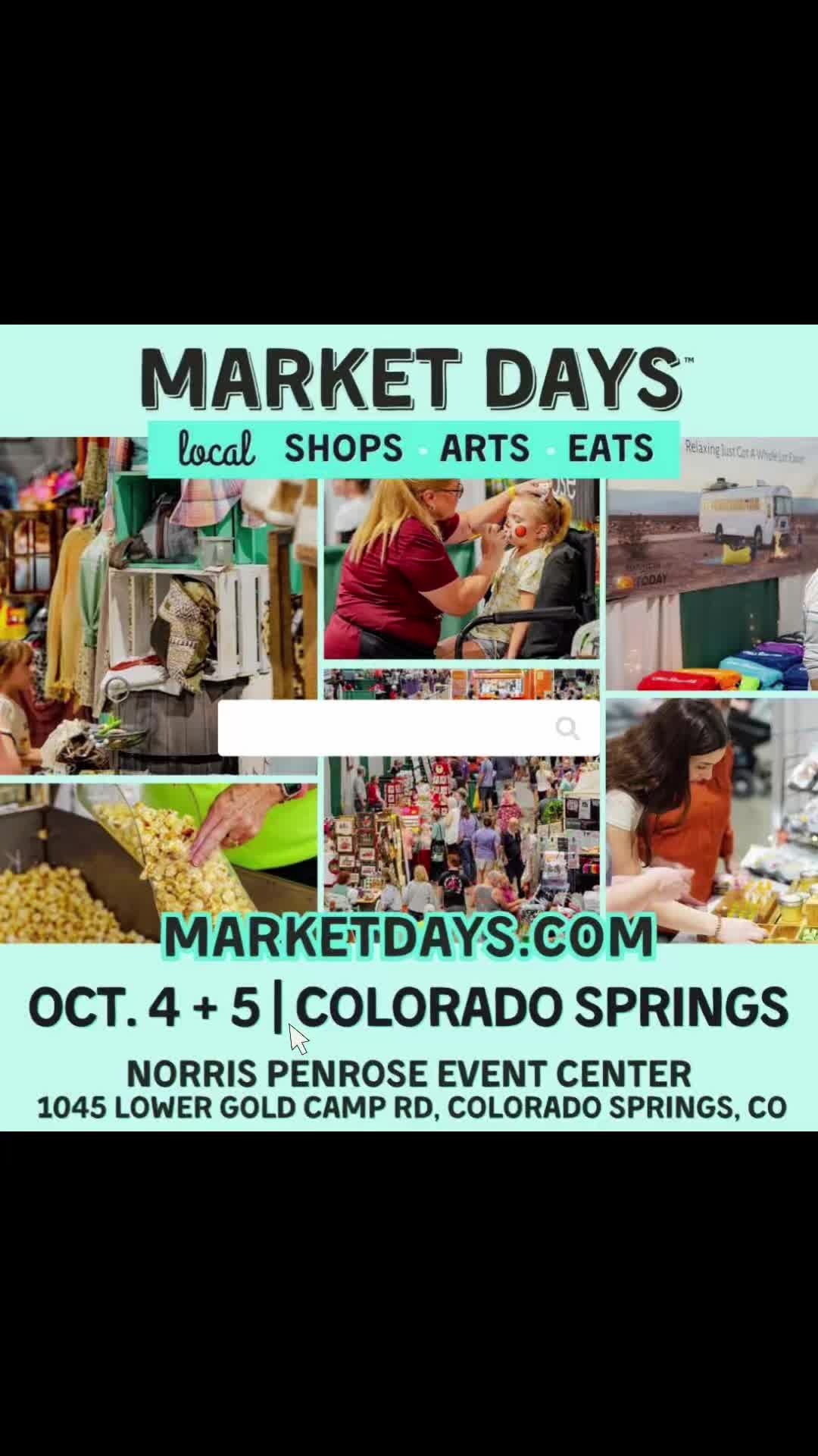 🚨 IT’S HAPPENING!! 🚨
Market Days Colorado Springs is LIVE at the Norris Penrose Event Center — TODAY and TOMORROW! 🎉🎪
Come shop hundreds of amazing local vendors — handmade goods, boutique fashion, home décor, sweet treats, and so much more! 🛍️✨
🎶 Live vibes, family fun, and all the fall feels — you don’t want to miss this weekend’s biggest event! 🍂❤️
📍 Norris Penrose Event Center
🗓️ Today & Tomorrow — don’t wait!
#MarketDaysColoradoSprings #ShopLocal #FallFestivalVibes #ColoradoSpringsEvents #SupportSmallBusiness #FamilyFun