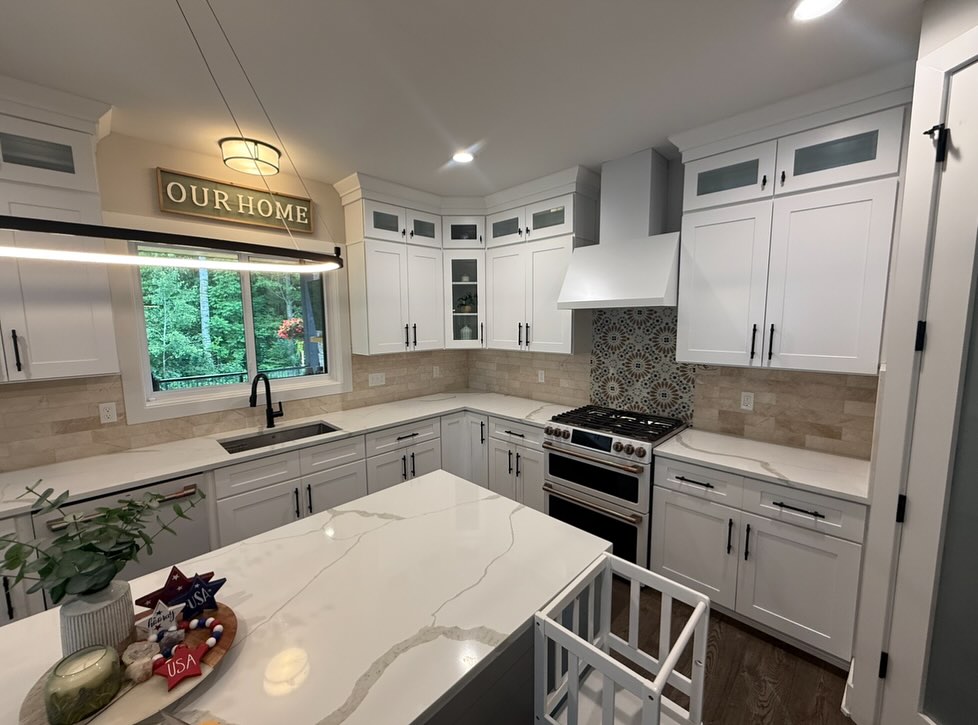 Backsplash Project!
#subwaytile #tile #backsplash #kitchen #marble #tumbledmarble #remodel #kimbletile