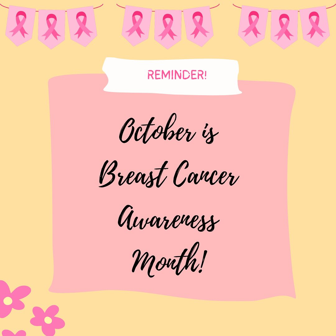 October is Breast Cancer Awareness Month! Let’s stand together in strength and support, honoring those we have lost.
Let’s continue to spread awareness and the importance of early detection.💗 #ʙʀᴇᴀsᴛᴄᴀɴᴄᴇʀᴀᴡᴀʀᴇɴᴇss