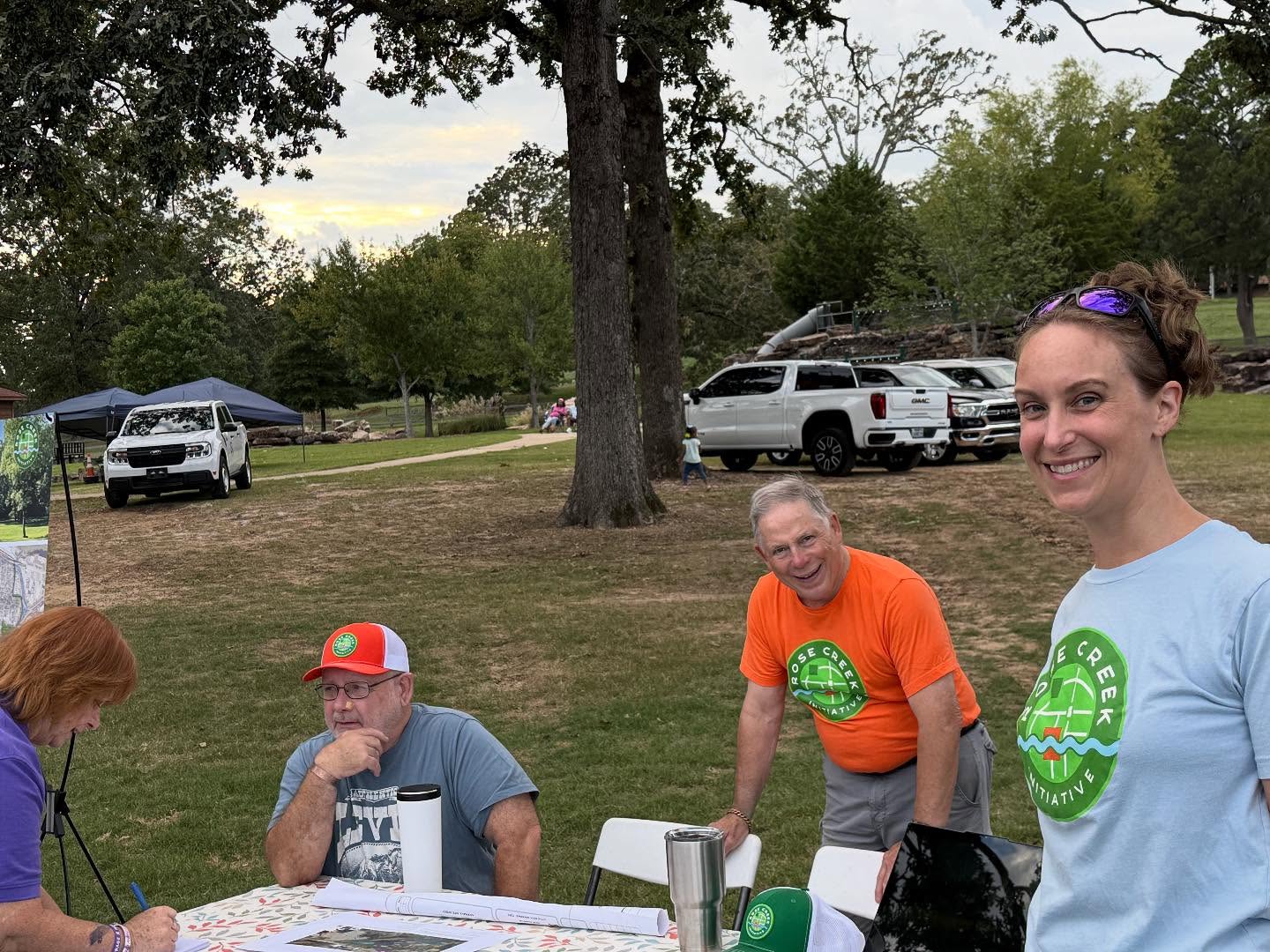 National Night Out is happening now at War Memorial Park. The Rose Creek Park Initiative group is here sharing info about the newest city park in Little Rock, right here in our neighborhood! Come on out for food, fun and fellowship!