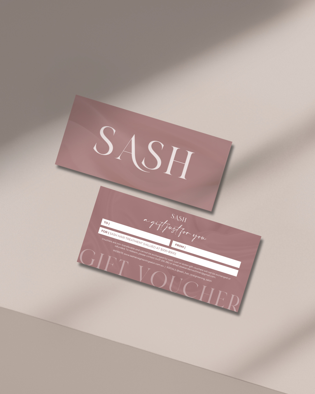 Give the gift of effortless, frizz-free hair ✨
A SASH gift voucher is the perfect treat for anyone who loves silky, smooth and healthy hair. Whether it’s for a birthday, special occasion or just because, they’ll thank you every time they skip the straightener!