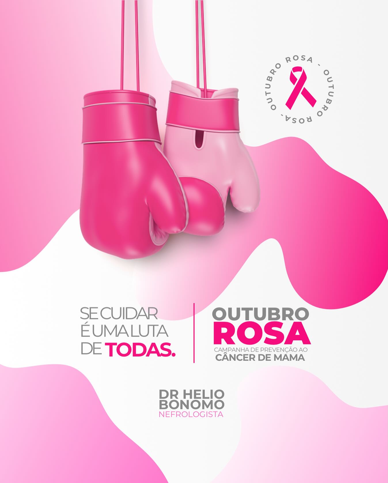 🎀 Outubro Rosa: Cuidar de você é também cuidar dos seus rins
Outubro Rosa é o mês de conscientização sobre o câncer de mama, mas também nos lembra da importância de um cuidado integral com a saúde. Como nefrologista, reforço que a prevenção é sempre o melhor caminho.
✅ Autoexame e exames periódicos: conhecer seu corpo e fazer mamografia regularmente salva vidas.
A prevenção é um gesto de amor próprio. Cuide-se hoje para proteger o seu futuro. 💖