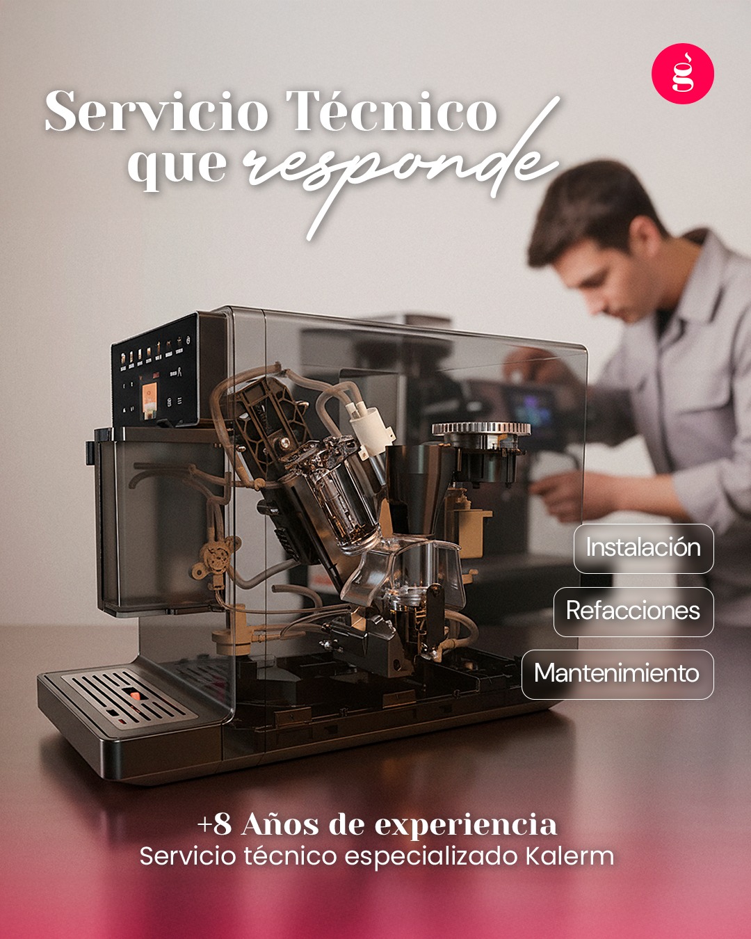 ☕✨ Tranquilidad incluida.
🔧 Servicio técnico con instalación, capacitación, mantenimiento y refacciones originales.
+8 años de experiencia nos respaldan.
#CaféAlgraná #KalermMéxico #CoffeeExperience #ServicioTécnico