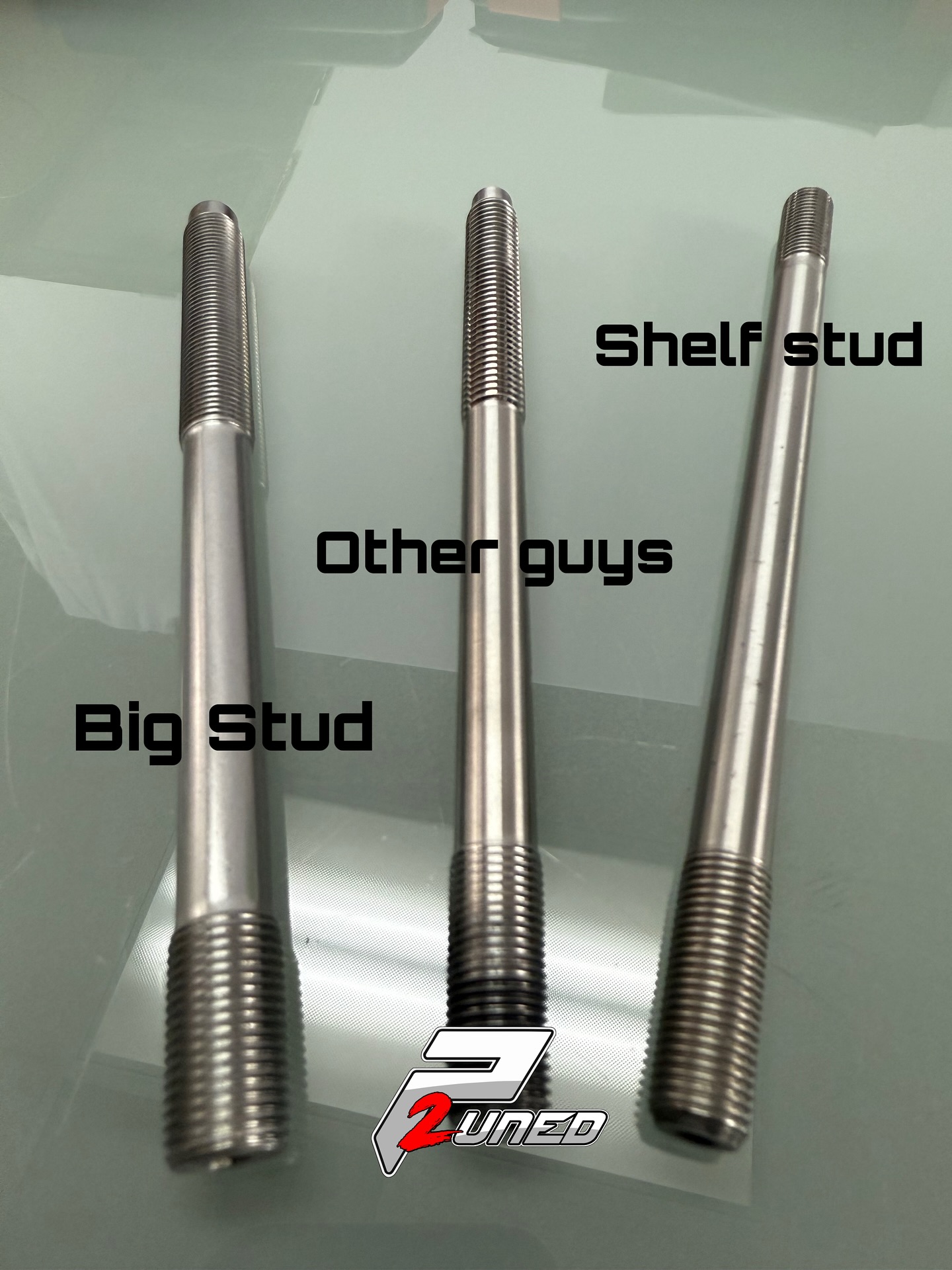 Just to be clear, the #p2uned “big stud” that all the ladies rave about is not the same. As you can see that other guys stud is smaller. On the far right we have the off the shelf CA625 stud. Size matters! And no RETORQUE needed with our studs. Just send it
#p2uned#b58engine #s58engine