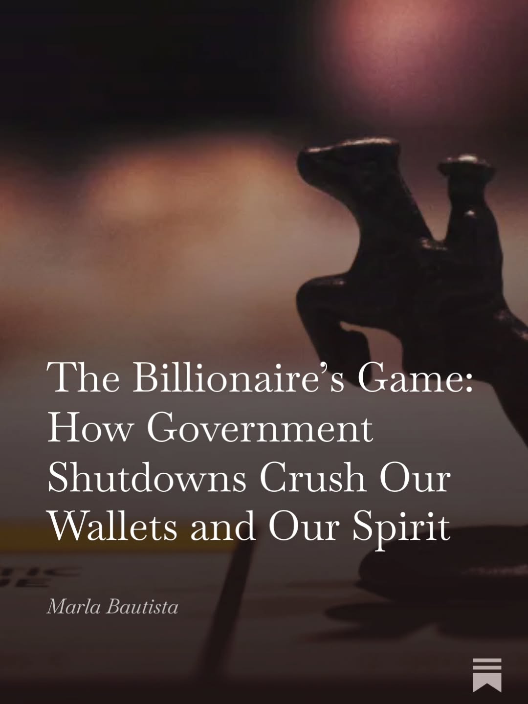 The government is shut down, the billionaires are still winning—and we're paying for it. Military families and federal workers, are being used as pawns in a political game of greed.
Read my latest Substack: The Billionaire’s Game — How Government Shutdowns Crush Our Wallets and Our Spirits.
#Substack #linkinbio #writersofinstagram #fyp #governmentshutdown