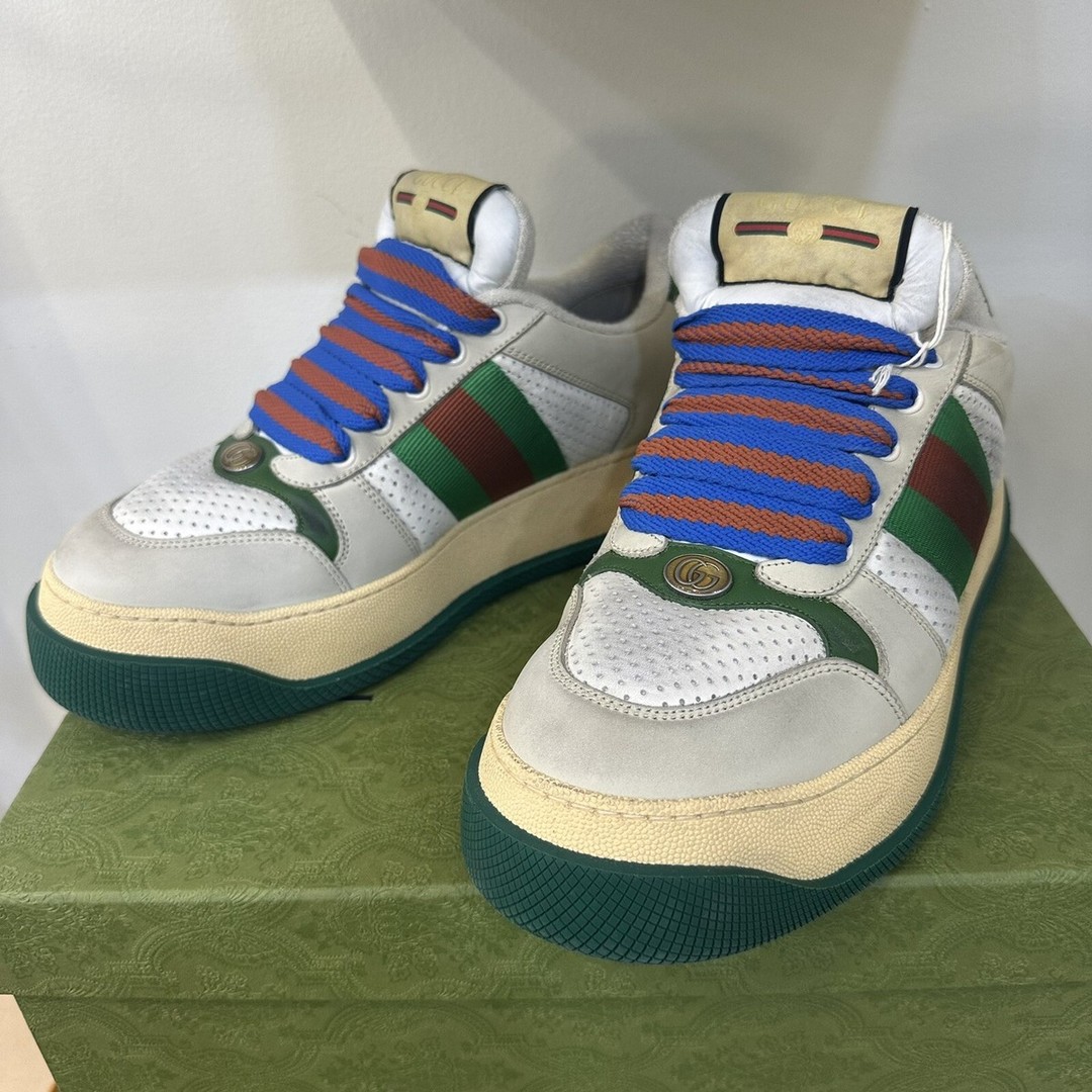 Only $499! A pair of Gucci Men's Double Screener Leather Sneakers! Multicolor design, premium leather, size 8. Perfect for casual looks that stand out. #GucciStyle #MensFashion #SneakerHeads #LuxuryKicks ๐โจ
https://ebay.us/m/nrqT8P