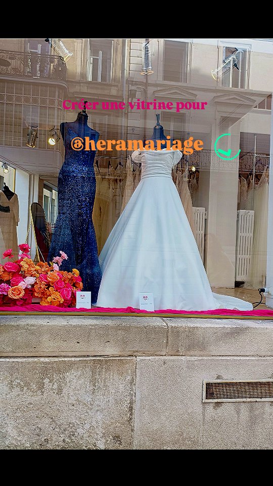 Bienvenue à Hera Mariage ! #thelittlefactory86 #mariage #boutiquemariage #orange #fushia #marie #robedemariée #poitiers
