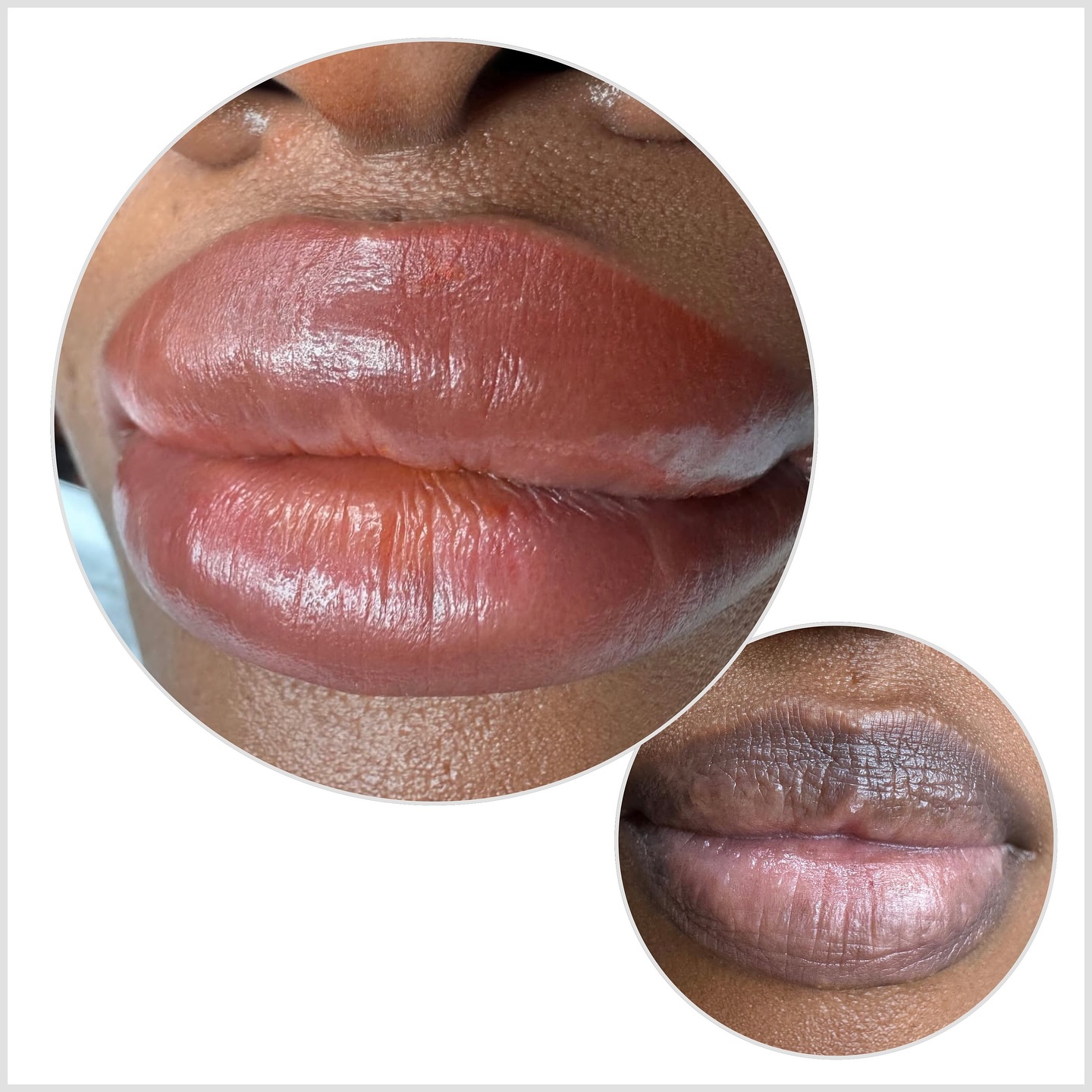 PMU camouflage technique #pmu #pmulips #pmucamouflage