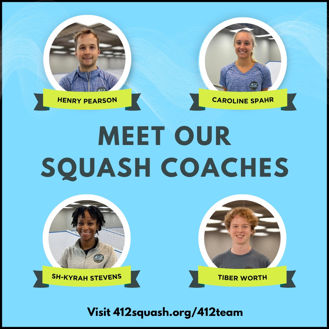 Welcome our new coaches at the 412 Squash Team: Caroline Spahr and Sh-kyrah Stevens — and welcome back Henry Pearson and Tiber Worth! 👏
Please contact info@412squash.org
if you are interested in a lesson.
#newyorksquash #citysquash #squashinnyc #squashfun