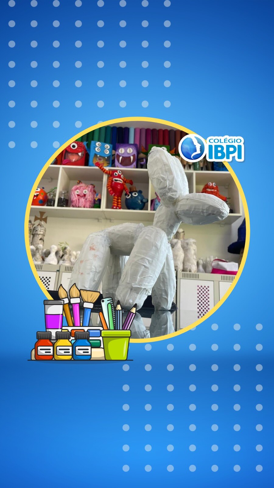 🎨✨ No Colégio IBPI, as aulas de artes são um verdadeiro convite à criatividade e à sustentabilidade! Nossos alunos têm a oportunidade de explorar suas habilidades manuais de forma única, enquanto aprendem a importância de cuidar do planeta. Utilizando materiais recicláveis, promovemos não apenas a expressão artística, mas também a consciência ambiental. 🌿♻️ Cada projeto é uma chance de transformar o comum em extraordinário, incentivando o pensamento inovador e a responsabilidade ecológica. Venha fazer parte dessa jornada criativa e sustentável! #ArtesCriativas #Sustentabilidade #EducaçãoConsciente #ColégioIBPI #ArteReciclável #CriatividadeSemLimites
