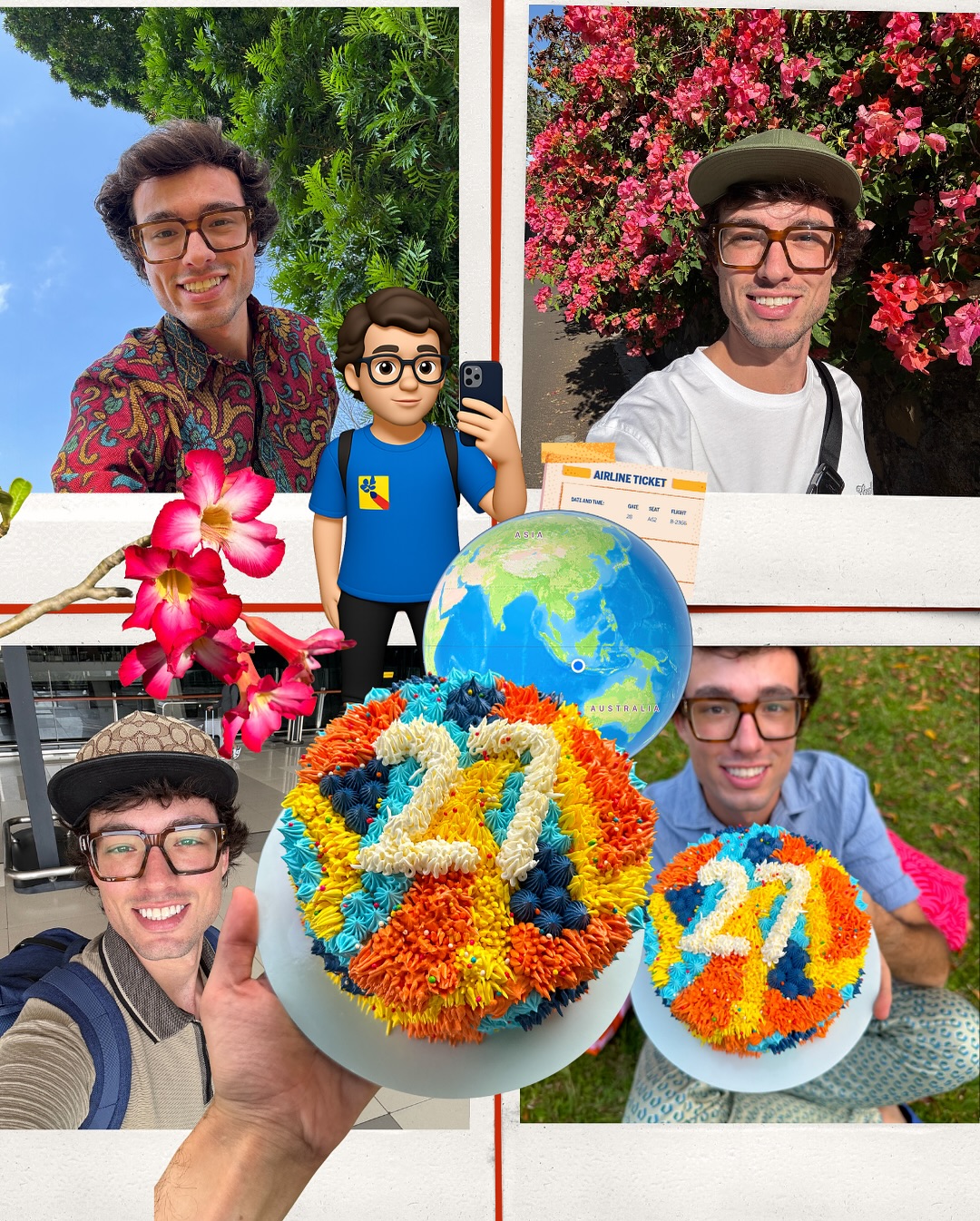 Cumpliendo años en otro lado del mundo, aquí un pequeño collage de cosas varias 🗺️ ✨🎂
Celebrating on the other side of the world, here’s a collage of some random things, so blessed✨✈️🧳
#colorful #bday #colorfulife