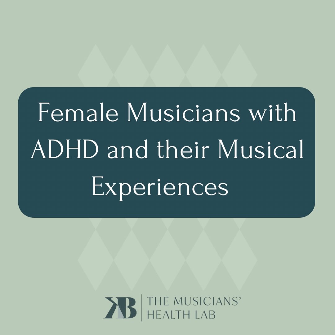 October is ADHD Awareness Month!
Here’s how some research found that female musicians with ADHD experience playing and performing music!
#musician #musicianshealth #adhd #musicianswithadhd #neurodivergentmusician #musicpsychology #femalemusicians