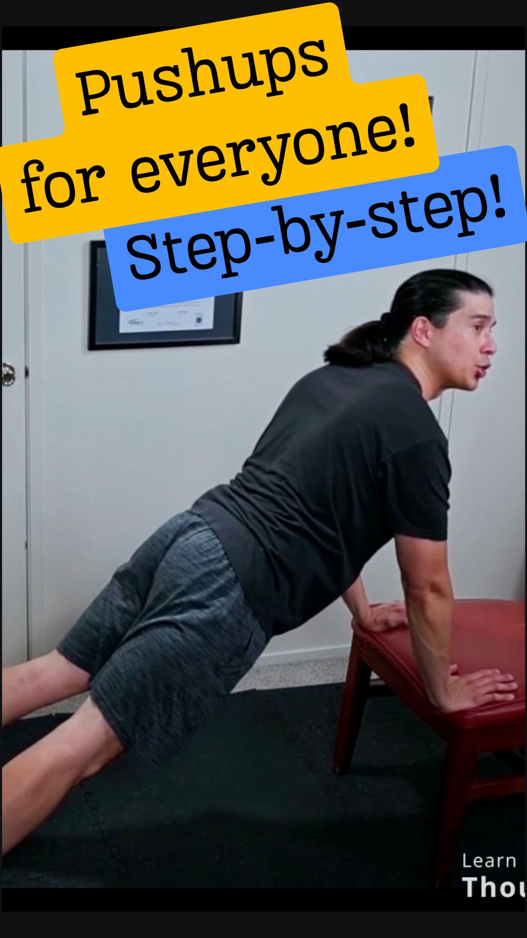 Pushups for everyone! Step-by-step
Clayton teaches variations of pushups that allow for most people to participate.
Watch full videos at www.ThoughtfulMoveFit.com
and on YouTube @ ThoughtfulMoveFit