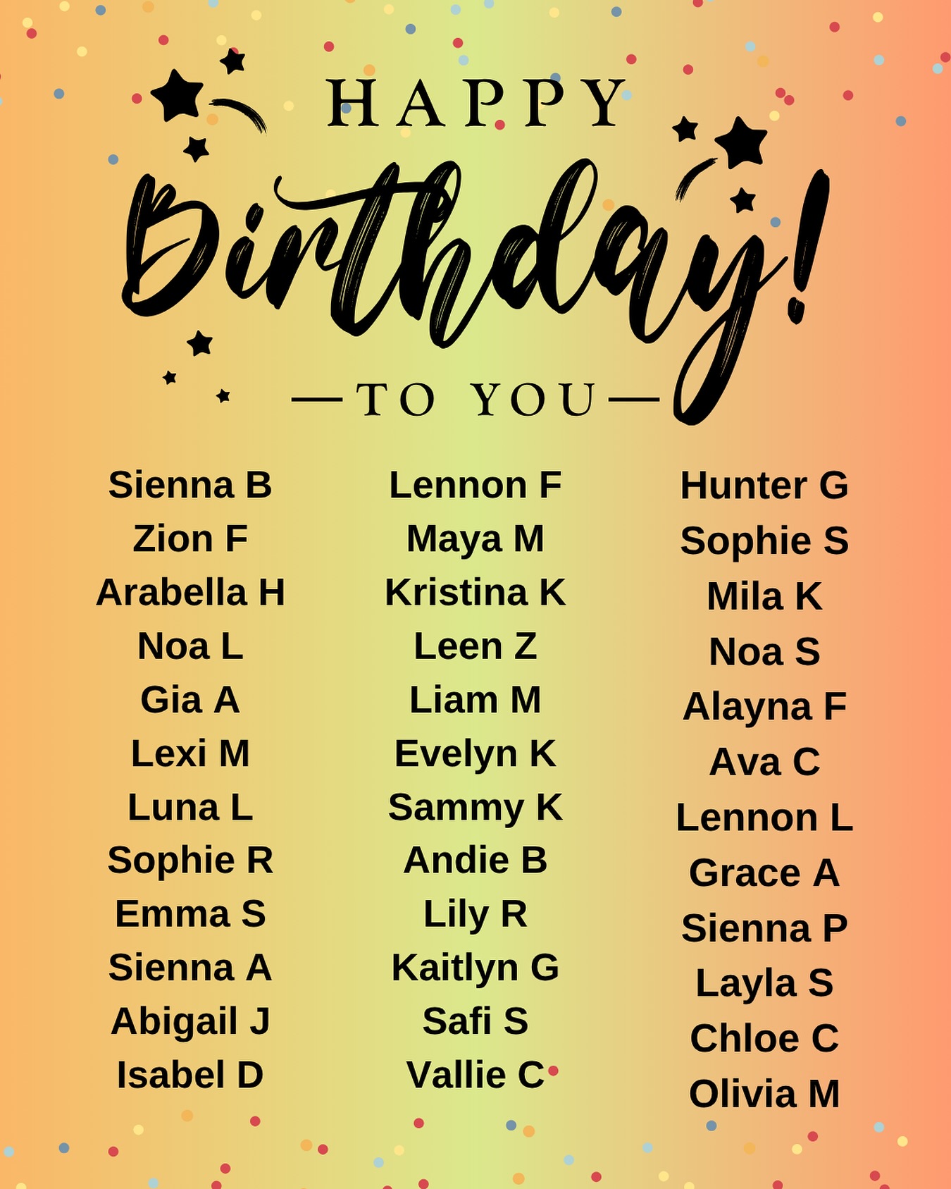 OCTOBER BIRTHDAYS 🥳 💕
Happy birthday to all of our dancers born October !