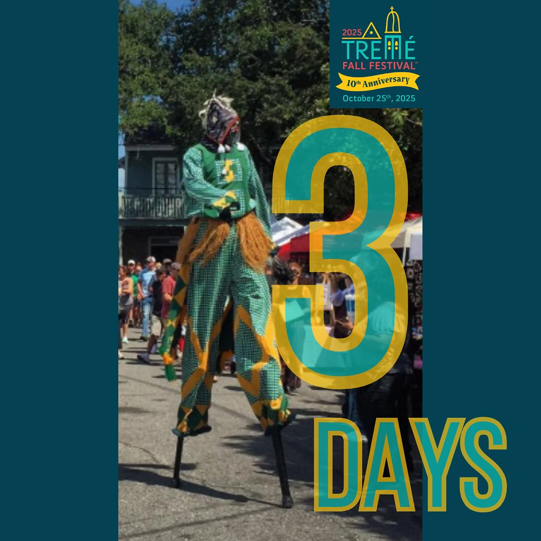 Tremé Fest is almost here! 🎺
Just 3 days until we celebrate 10 years of music, food, and culture in the heart of Tremé.
Mark your calendar and get ready to fest with us this Saturday!
#TremeFest #NOLA #Culture #LiveMusic