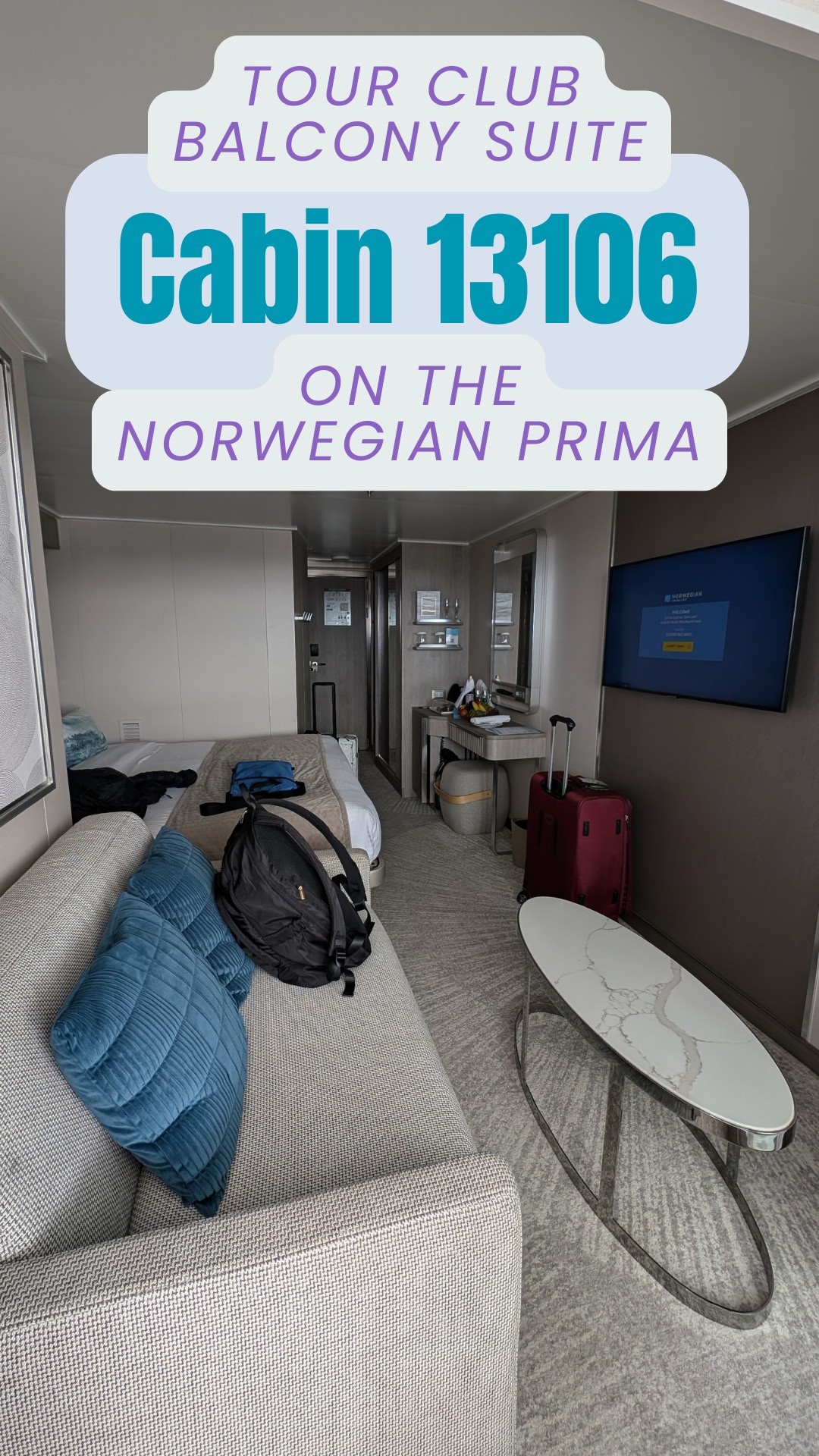 This Forward-facing Club Balcony Suite had everything we needed for a comfortable cruise.
🛏️ Spacious king-size bed
🛁 Modern bathroom
🌊 Giant, forward-facing balcony with sea views
🎯 Perfect location on Deck 13
Would you book a Front-facing Club Balcony Suite on Prima?
📍 Norwegian Prima
Link in bio for more cruise cabin tours ✈️
#NorwegianPrima #NCLCruise #CruiseCabinTour #CruiseLife #CruiseVibes #ClubBalconySuite #TravelTok #CruiseTips #SuiteLife #CruiseVacation