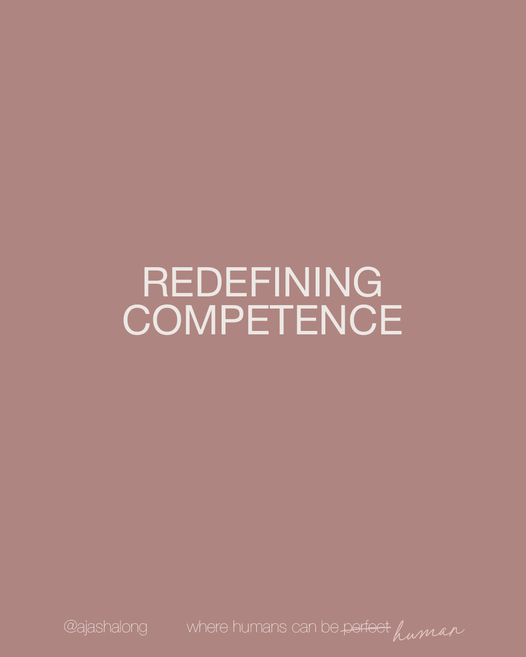 I used to think being competent meant being perfect.
Perfect at something.
Never making mistakes.
Knowing everything from day one.
Do you relate to this, too?
Follow @ajashalong for insights and encouragement
DM “work with me” for 1:1 sessions
DM “speaking” for workshops & events.