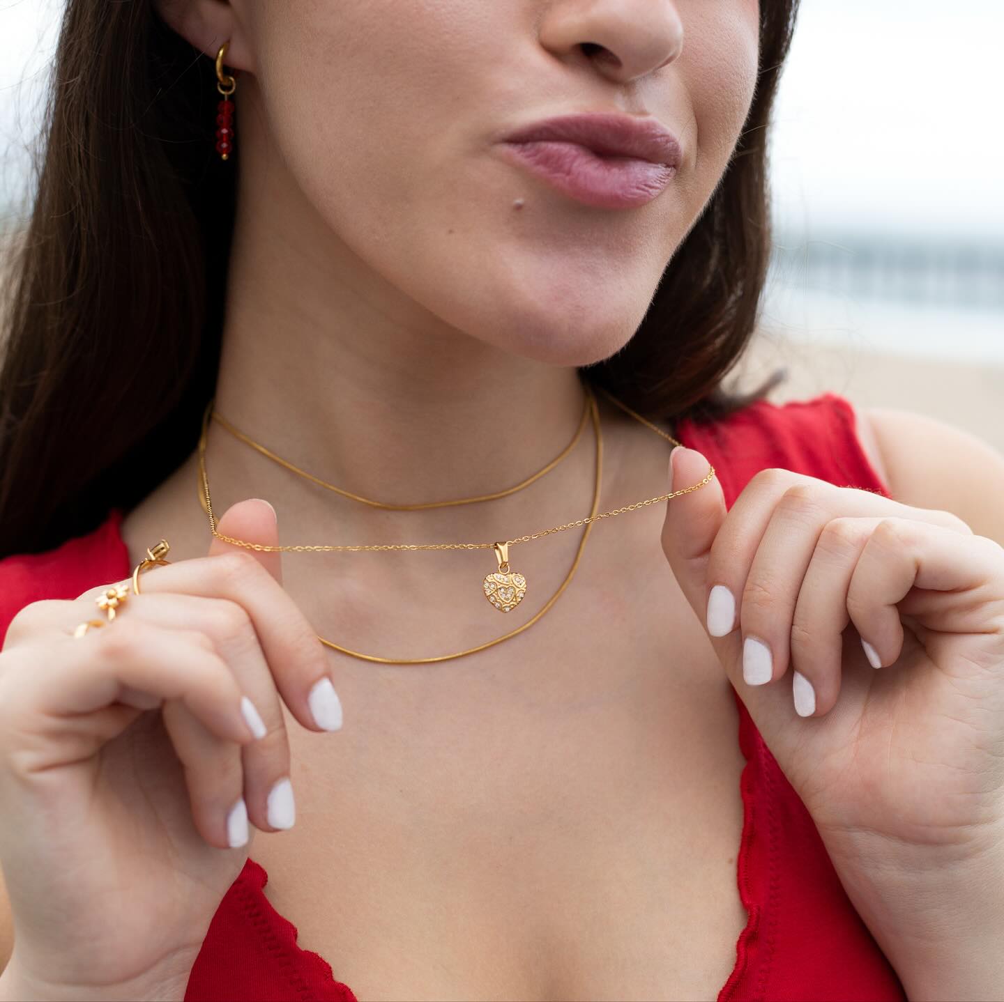Red hot. Waterproof cool.
.
.
.
.
.
#FallStyle #FallJewelry #AutumnAccessories #LayeredJewelry #GoldenSeason #EverydayStyle #JewelryLover
#WaterproofJewelry #EverydayJewelry #ShowerSafeJewelry #SweatProofStyle #JewelryYouCanLiveIn #MinimalJewelry #DurableStyle
#BlueHeartJewelry #HeartJewelry #PopOfRed #StatementDetails #DelicateJewelry #EverydayLove #JewelryObsession #redaccent