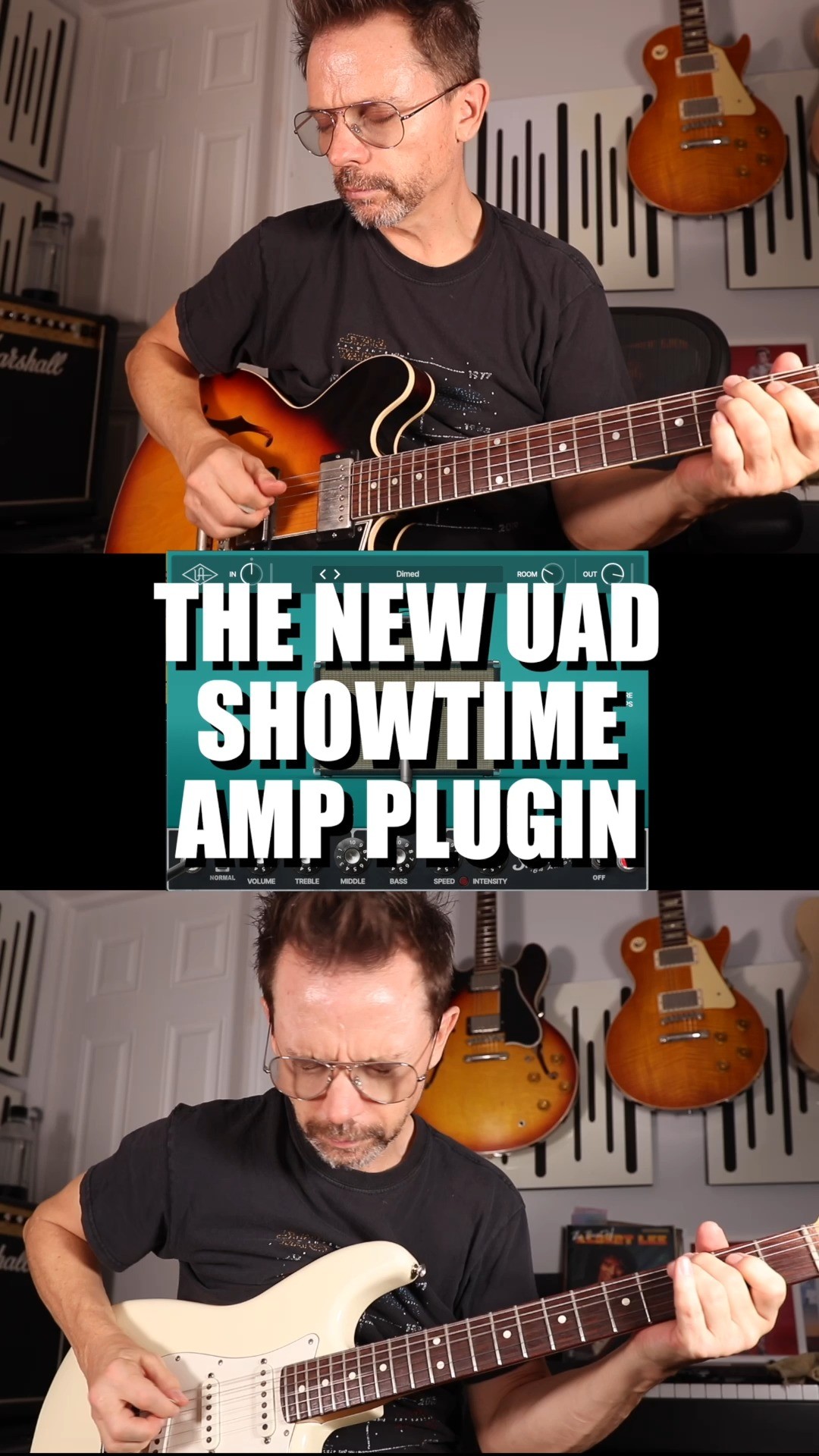 Here's a little clip from my latest Youtube video, it's a review and demo of the latest UAD guitar amp plugin called Showtime '64 Tube Amp. It's a model of the Fender Showman which was used by Dick Dale, Keith Richards and Jack White amongst many others. It's a clean amp which only breaks up when you turn it right up.....which is possible with the plug-in....I'd imagine with the real amp it would be deafening as it's a 100 watt amp! These guitar sounds are straight into the amp with no pedals. Full review, walkthrough, demo and the rest of this track are in the full video on my youtube channel.
@uaudio #uad #uaudio #showtime64 #uadamp #uadamps #gear #guitar #guitars #guitarist #guitarsolo #guitarplayer #guitarpedals #guitarsdaily #guitarsofinstagram #UniversalAudio #fendershowman