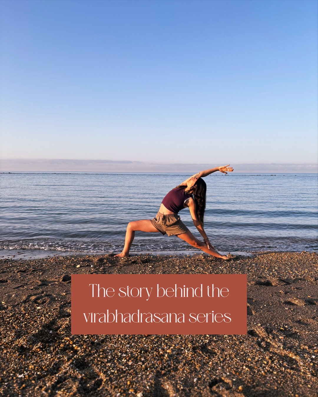 Did you know there’s a whole story behind the Vīrabhadrāsana वीरभद्रासन (warrior) series? It originates from Hindu mythology. Vīrabhadra is the name of a powerful warrior, hence the name. “Vīra” means heroic and “bhadra” means auspicious or friend.
The story goes like this. Shiva married Sati, against her father, Daksha’s will, and when Daksha organized a yajña यज्ञ (a sacred fire ceremony), he purposely did not invite Sati and Shiva. Sati decided to attend the yajña anyway to confront her father, however she ends up enraged and humiliated as her father’s disapproval persists, and she jumps into the fire in frustration.
Struck by grief over Sati’s death, Shiva is overcome by anger and creates Vīrabhadra, a fierce warrior whom he sends to behead Daksha as revenge.
Each of the Vīrabhadrāsana/ warrior āsanas symbolize a different aspect of the myth:
🥀Vīrabhadrāsana 1 (warrior 1): the arrival of Vīrabhadra, emerging from the earth with his swords held high.
🥀Vīrabhadrāsana 2 (warrior 2): with a steady gaze, Vīrabhadra prepares to strike & makes his presence known.
🥀Vīrabhadrāsana 3 (warrior 3): moving swiftly and precisely with his swords, Vīrabhadra beheads Daksha.
In the end, Shiva absorbs Vīrabhadra back into his own form as he feels sorrow at the sight of destruction, and his feelings are transformed into compassion. He brings Daksha back to life with the head of a goat. Overwhelmed by Shiva’s generosity, Daksha calls him “Shankara” (शंकर) kind and benevolent one. Sati is also reborn and her marriage to Shiva is finally accepted.
On a deeper level, each of the āsanas are a metaphor for fighting our own internal battles of ego, ignorance, fear, false perceptions and a distracted mind. They empower us to do so with strength, focus, courage and determination, both on and off the mat.
#virabhadrasana #virabhadra #virabhadraseries #warriorposes #virabhadrastory #yogasana #yogasanateacher #mythology