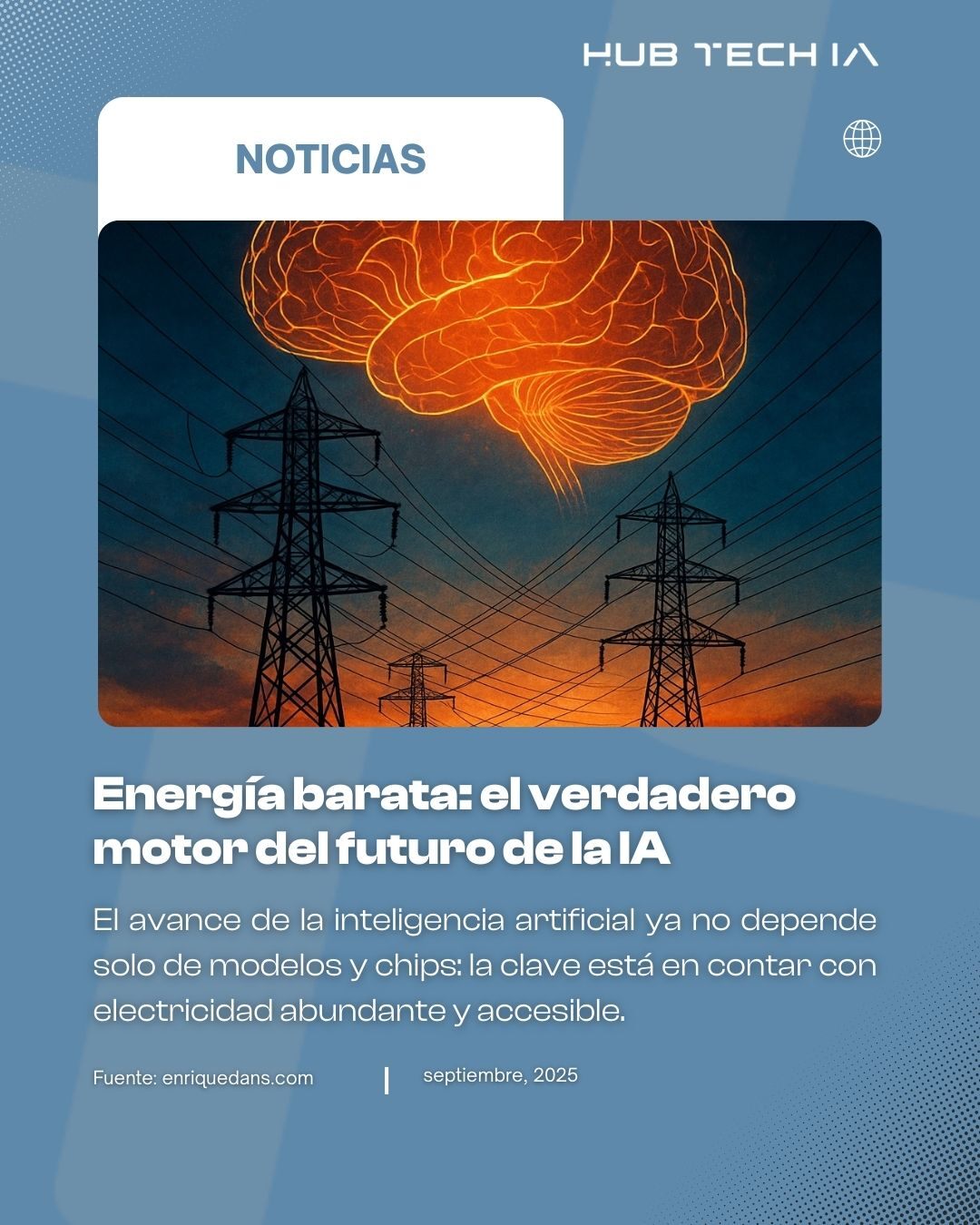 🌍✨ La próxima gran ventaja de la IA no está en los algoritmos… está en la energía barata y limpia que la sostiene.
Imaginá un mundo donde la innovación tecnológica y la sostenibilidad avanzan de la mano.
El futuro se enciende con cada watt de energía renovable ⚡💡
#IA #EnergíaLimpia #Innovación #Futuro #Sostenibilidad