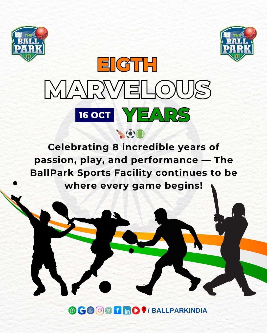 Cheers to 8 years of passion, play, and progress — The BallPark continues to inspire every athlete who steps onto the turf.
#eightyears #weplayatballpark