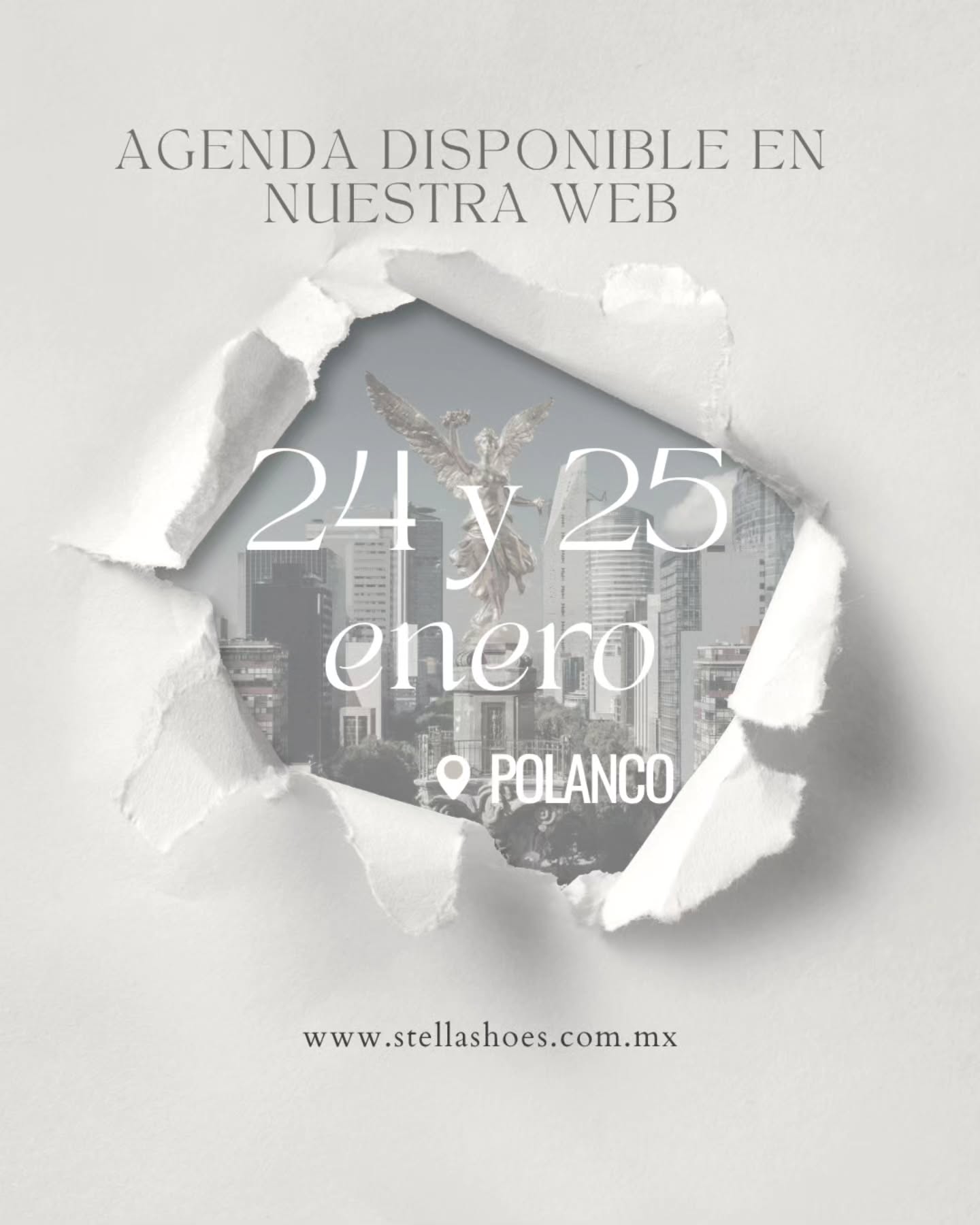💍 ¡Stella Shoes regresa a CDMX!
Vive la experiencia de diseñar tus zapatos de novia en nuestras citas personalizadas.
🗓️ 24 y 25 de enero 2026
📍 Polanco, CDMX
🌐 Reserva directamente en www.stellashoes.com.mx
✨ Cupos limitados. ¡Tu par soñado te espera!
#StellaShoes #ZapatosDeNovia #CDMX #BrideToBe #Polanco #ZapatosPersonalizados #NoviasMéxico