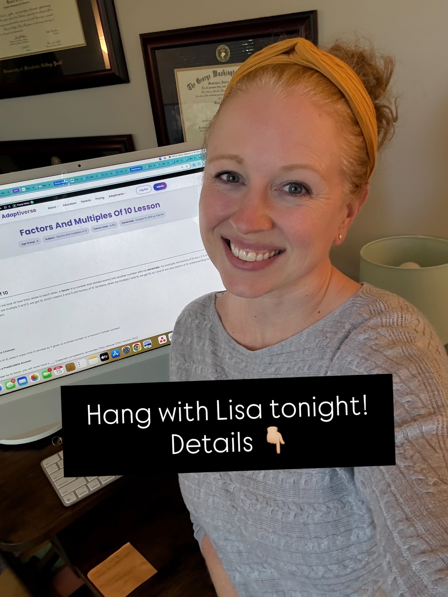 Come hang out with Lisa tonight and see Adaptiverse in action!
We built this because we know AI works best when it’s used to help humans — when it lifts a burden and lets you do what you do best.
If you’ve been frustrated by inconsistent AI content or tools that make customization impossible, come see how we’re solving that.
✨ Comment demo below, and we’ll send you the link to join us!
#Adaptiverse #AIforEducation #EdTechDemo #LiveDemo #InclusiveInnovation #EducationReimagined #InclusiveEducation #AssistiveTechnology #AccessibleLearning #PresumeCompetence #NonspeakingLearners #TeacherTools #ReachEveryVoice #CommunicationForEducation #EdTechForGood