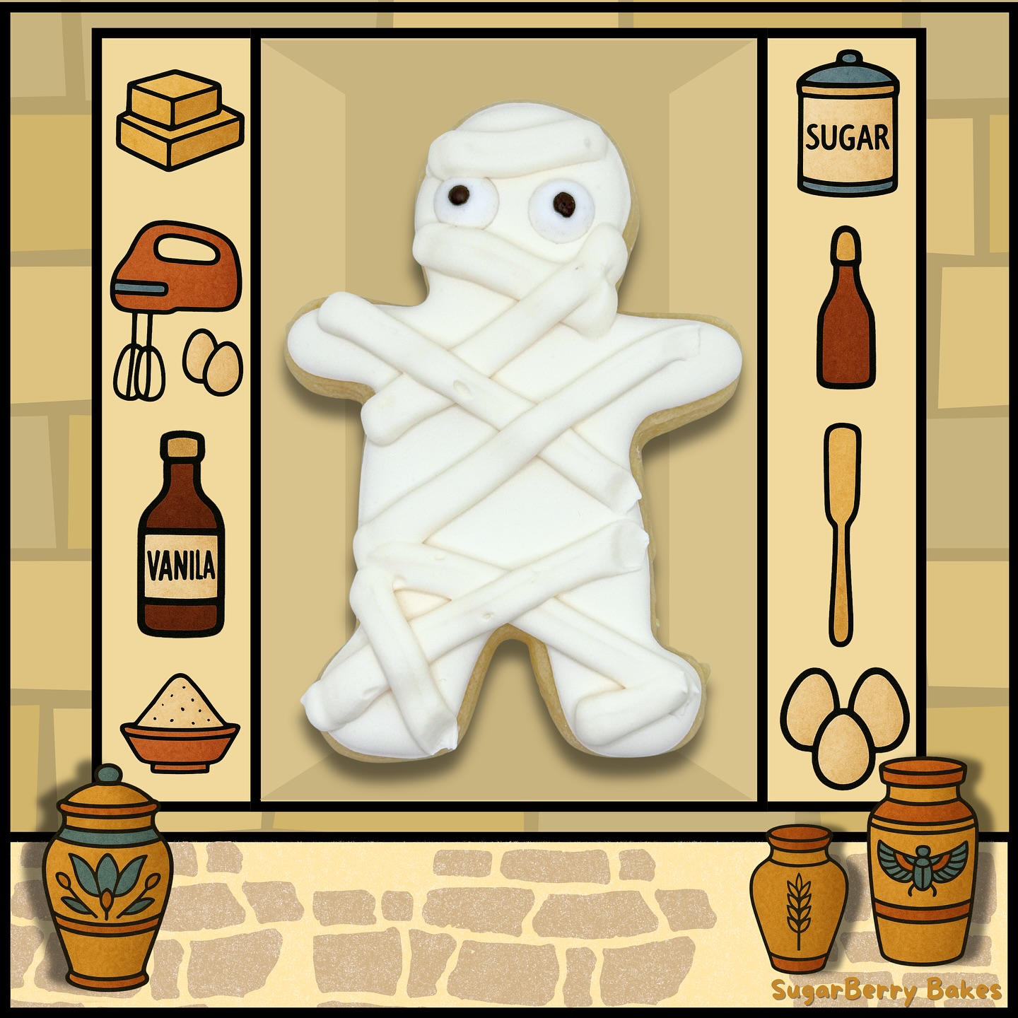 The ancient hieroglyphics have spoken… and they reveal the recipe for the legendary Mummy Cookie! 🏺
Wrapped in icing this treat has risen from the SugarBerry bakery just in time for spooky season!
Text (440) 815-1822 or email hellosugarberrybakes@gmail.com
.
.
.
#cutedesserts #homemade #baking #decoratedcookies #bakedgoods #yum #foodiegram #bakery #sugarcookies #HandDecoratedCookies #foodie #dessert #cookies #homebaker#hellosugarberrybakes #halloween #halloweencookies #mummy
