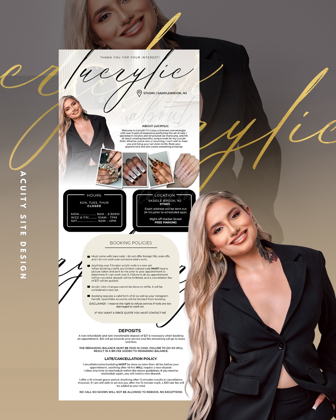 Let’s be honest… your booking link deserves a rebrand too. 😏
I took these Acuity setups from “just functional” to fully on-brand — sleek, cohesive, and actually giving “I run a premium business.”
Because when clients click that link, the experience should match the price tag. Period.
#BrandeddCreative #AcuityDesign #SystemsThatSell #BrandStrategy #BookedAndBranded