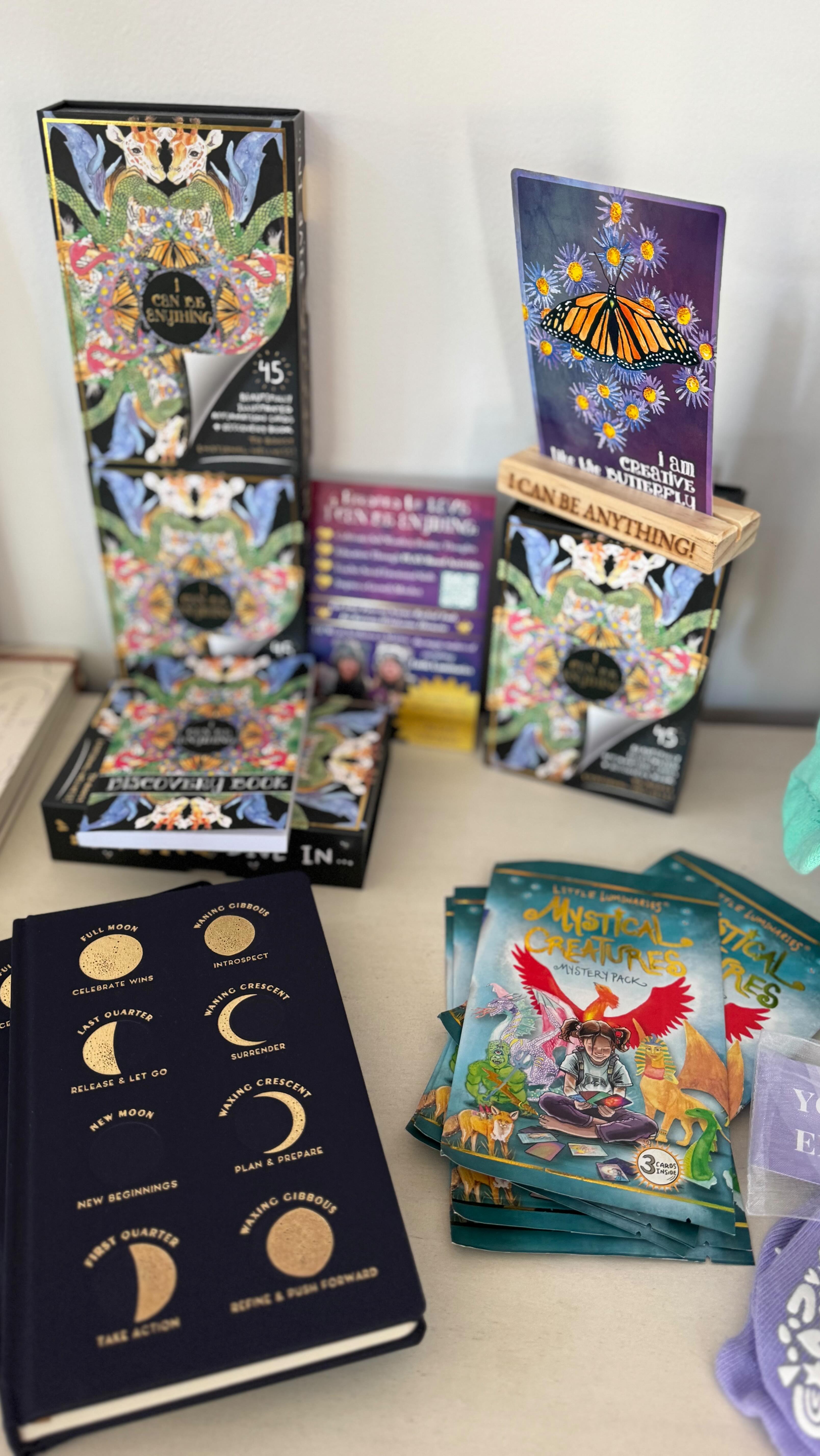 ✨ Big news, #Asheville! ✨
Our I Can Be Anything Animal Affirmation Deck and our Mystical Creatures Mystery Packs are now carried at Asheville Yoga Center @ashevilleyogacenter ! 🧘♀️💫
We’re so grateful to be part of a space that celebrates community, wellness, and mindful movement. It feels like the perfect fit—many of our animal affirmation cards not only uplift with positive mindsets, but also inspire playful yoga poses and stretches for kids and everyone who explores the Discovery Book.
And just in time for spooky season—our Mystical Creatures Mystery Packs make the perfect fun (and sugar-free!) Halloween gift 🎃✨. Each pack is full of surprises and long-lasting magic—without the candy chaos—offering inspiration that lasts far beyond the sugar rush. 💫
Thank you, Asheville Yoga Center, for welcoming Little Luminaries into your radiant community! 🌿💛
#LittleLuminaries #ICanBeAnything #MysticalCreatures #AshevilleYogaCenter #KidsYoga #CommunityWellness #HalloweenMagic #SugarFreeFun