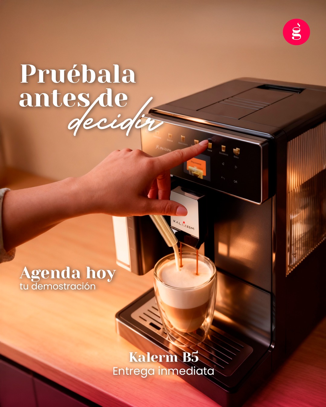 ☕✨ Pruébala antes de decidir.
Descubre la Kalerm B5, compacta, elegante y lista para sorprenderte con 24 bebidas automáticas.
⚡ Entrega inmediata · Prueba guiada con Café Algraná
📩 Agenda hoy tu demo.
#KalermB5 #CaféAlgraná #CoffeeExperience #CoffeeLovers