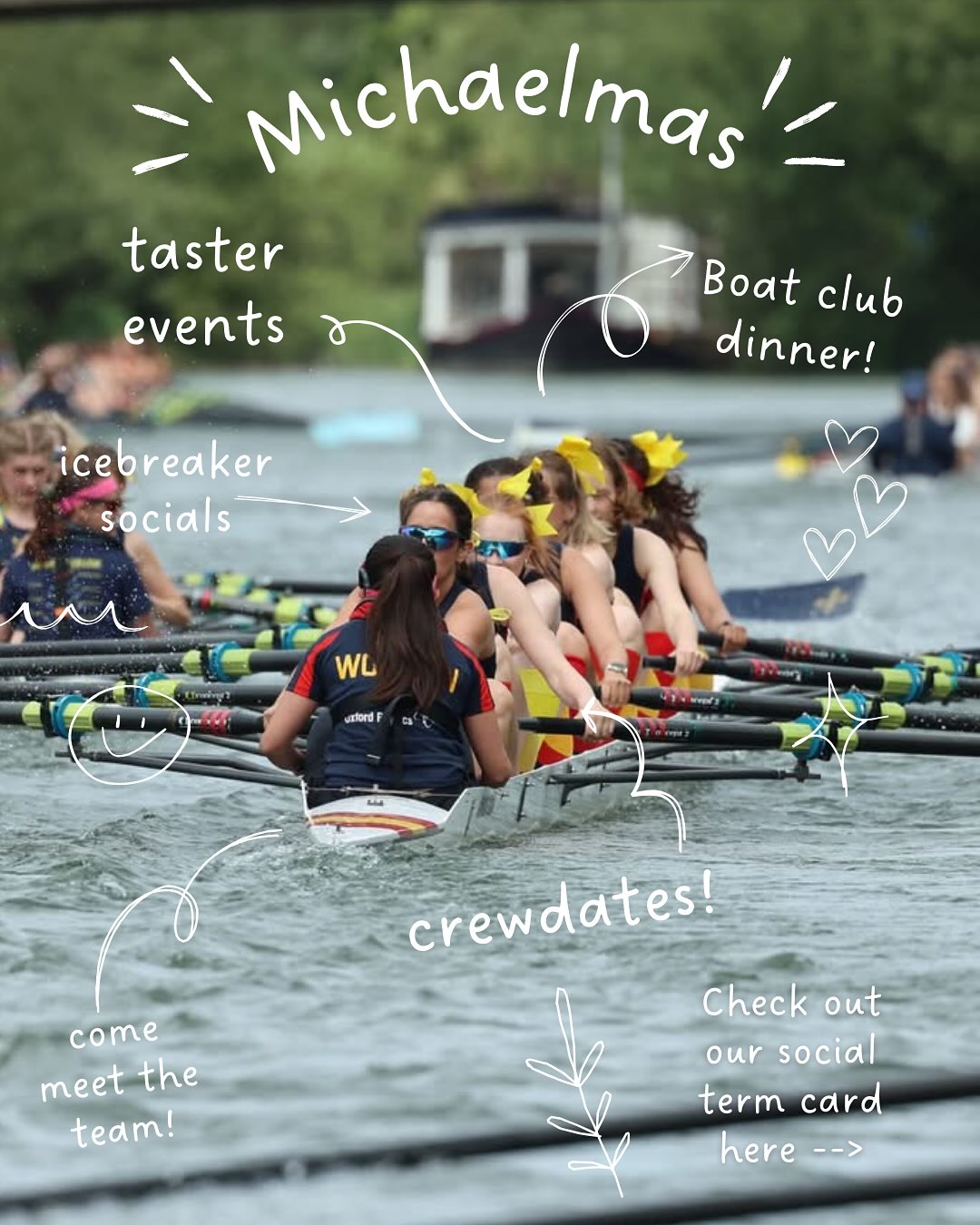 ✨🐺 The Official WCBC Michaelmas Term Card is out (& updated)!🐺✨
Looks like another great term of rowing and “off-the-water training” for the wolfies!
Make sure you’re signed up to the club mailing list to receive more info on these events (link in bio 🔗)!