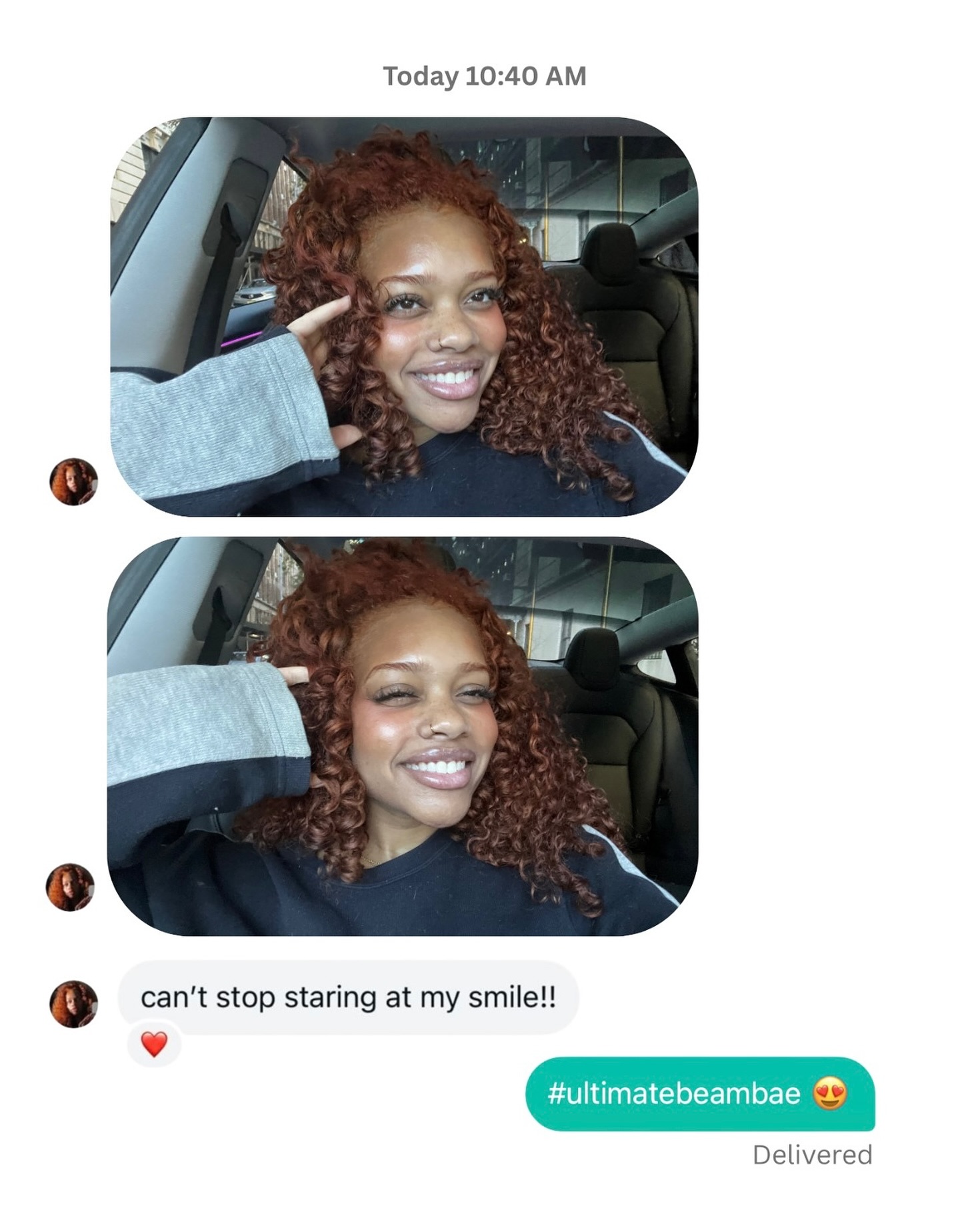 DMs with our #BeamBae @_emlora. Warning, side effects of Beambar may include an uncontrollable urge to take selfies 📸