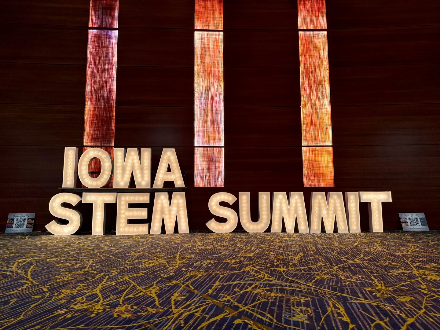 What a setup! 😍
We were thrilled to be part of this year’s Iowa STEM Summit — Accelerating Innovation, hosted by the Governor’s STEM Advisory Council. From inspiring keynote speakers to hands-on exhibits exploring the future of AI and education, the energy in the room was electric.
Our team had an incredible time creating a dynamic setup that brought the event to life and showcased the innovation happening across Iowa. Huge shout-out to everyone who made the day such a success — educators, industry leaders and STEM advocates all working together to shape the future of our workforce.