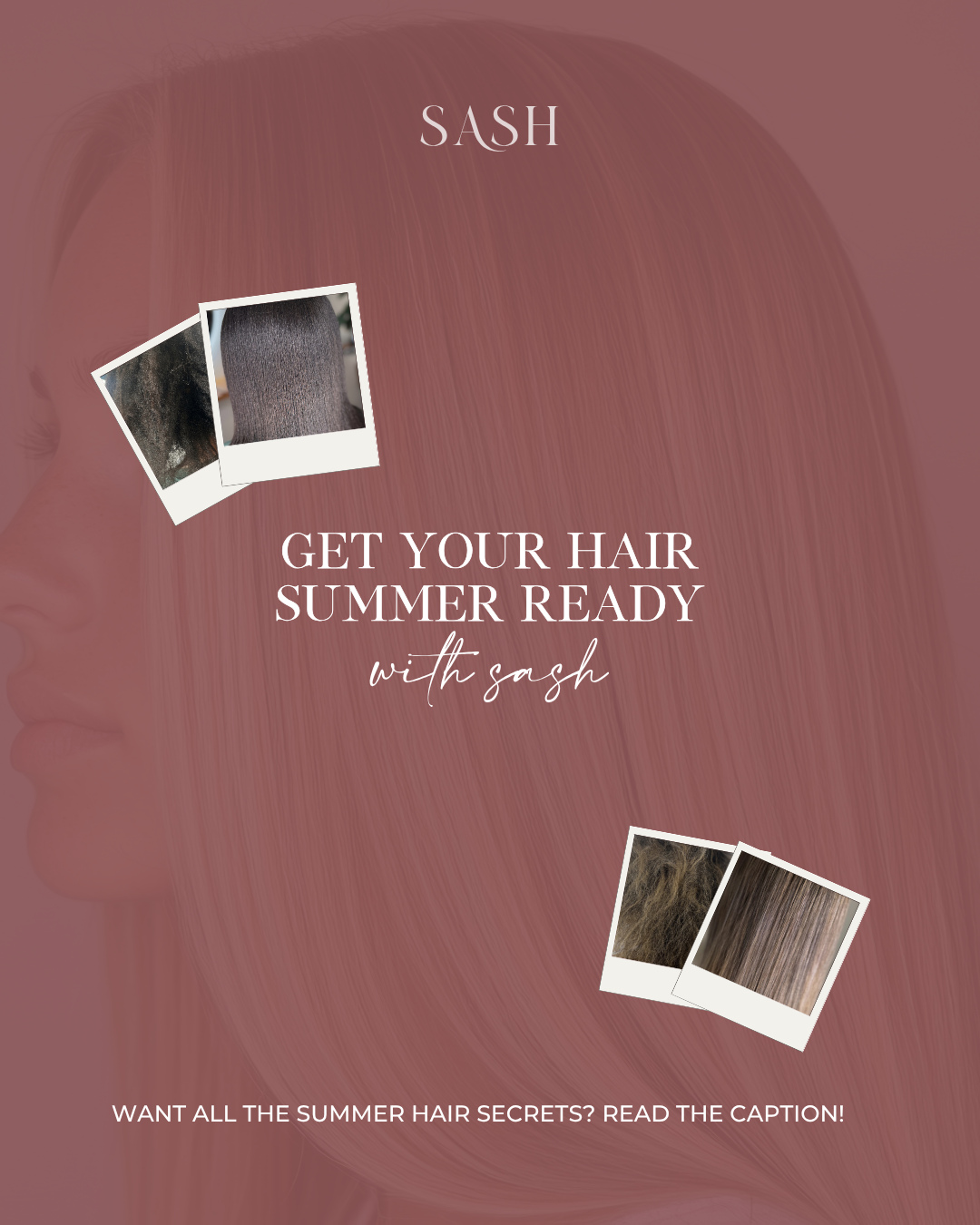 Get your hair summer-ready with SASH! ☀️
Summer is coming and with it, heat, humidity, beach days and pool time.
If you want to keep your hair looking flawless, SASH is the perfect treatment to get before the season kicks in.
Our Permanent Straightening treatment leaves your hair smooth, sleek and frizz-free, so you can spend less time blow-drying and straightening and more time enjoying the sun.
After a quick wash and a fast blow dry, your hair is ready for whatever summer adventures you have planned from beach trips to summer parties.
Invest in your hair now and enjoy effortless, manageable and healthy locks all season long.
Book your appointment today and step into summer with confidence! 🔗