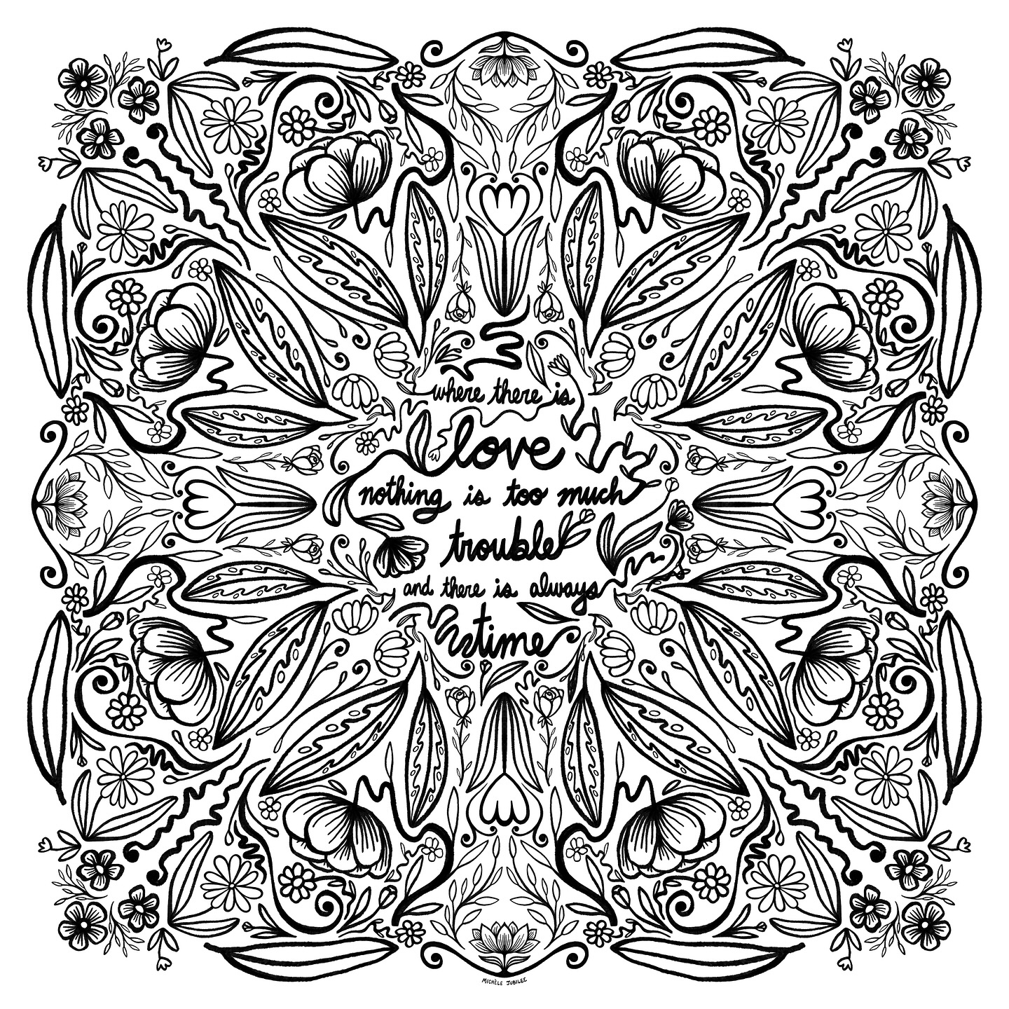 Inktober day 17 ~ ornate
I’ve been thinking about this quote a lot this week:
“Where there is love, nothing is too much trouble, and there is always time.” ~Abdu’l-Bahá 🌱
When we make space, move more slowly, move with love, the garden grows, and we grow, we expand. 🌿
#inktober #inktober2025 #inkdrawing #blackandwhite #penandinkdrawing #artbymichèlejubilee #inktober2025ornate