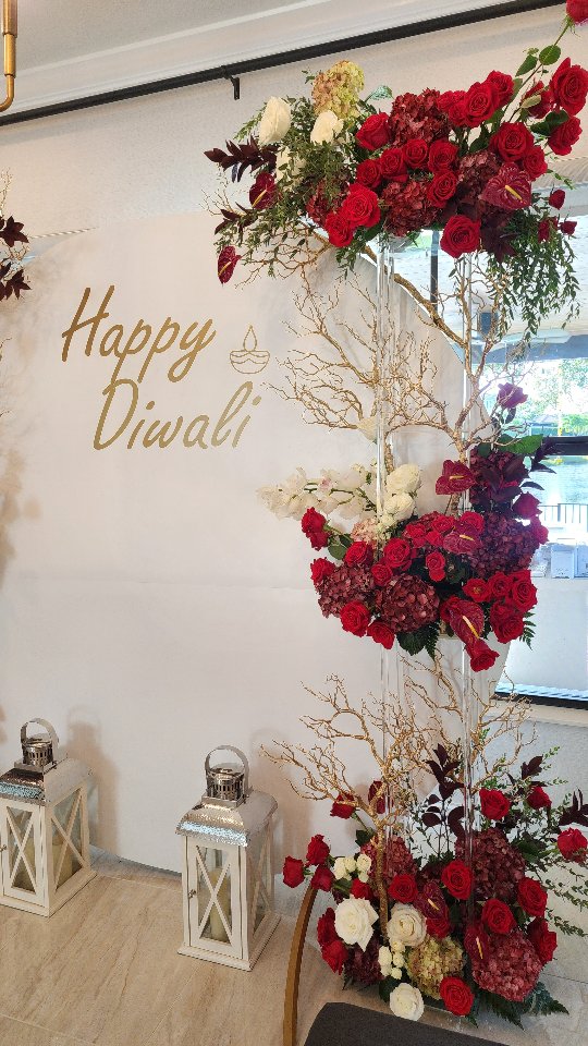 ✨✨ Diwali Celebration Vibes ✨✨
This year’s Diwali event décor was all about elegance and festive glow! 🌺
Our client designed a stunning white backdrop adorned with deep red flowers, gold branches, and a soft touch of white blooms — a perfect balance of purity, passion, and prosperity. 💫
Let the light of Diwali brighten every celebration with style and beauty! 🪔✨
#DiwaliDecor #EventDecoration #DiwaliCelebration #SouthFloridaEvents #PartyDecor #FestiveVibes #EventStyling #LuxuryDecor #FloralDesign #HolidayEventDecor