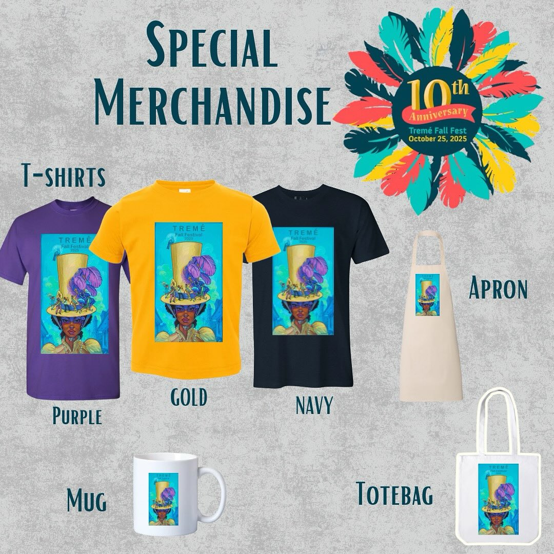 Get ready to rep Tremé Fest in style! 🎶
Exclusive festival merchandise will be available this Saturday—don’t miss your chance to grab yours!
#TremeFest
#NOLA
#festivalmerch