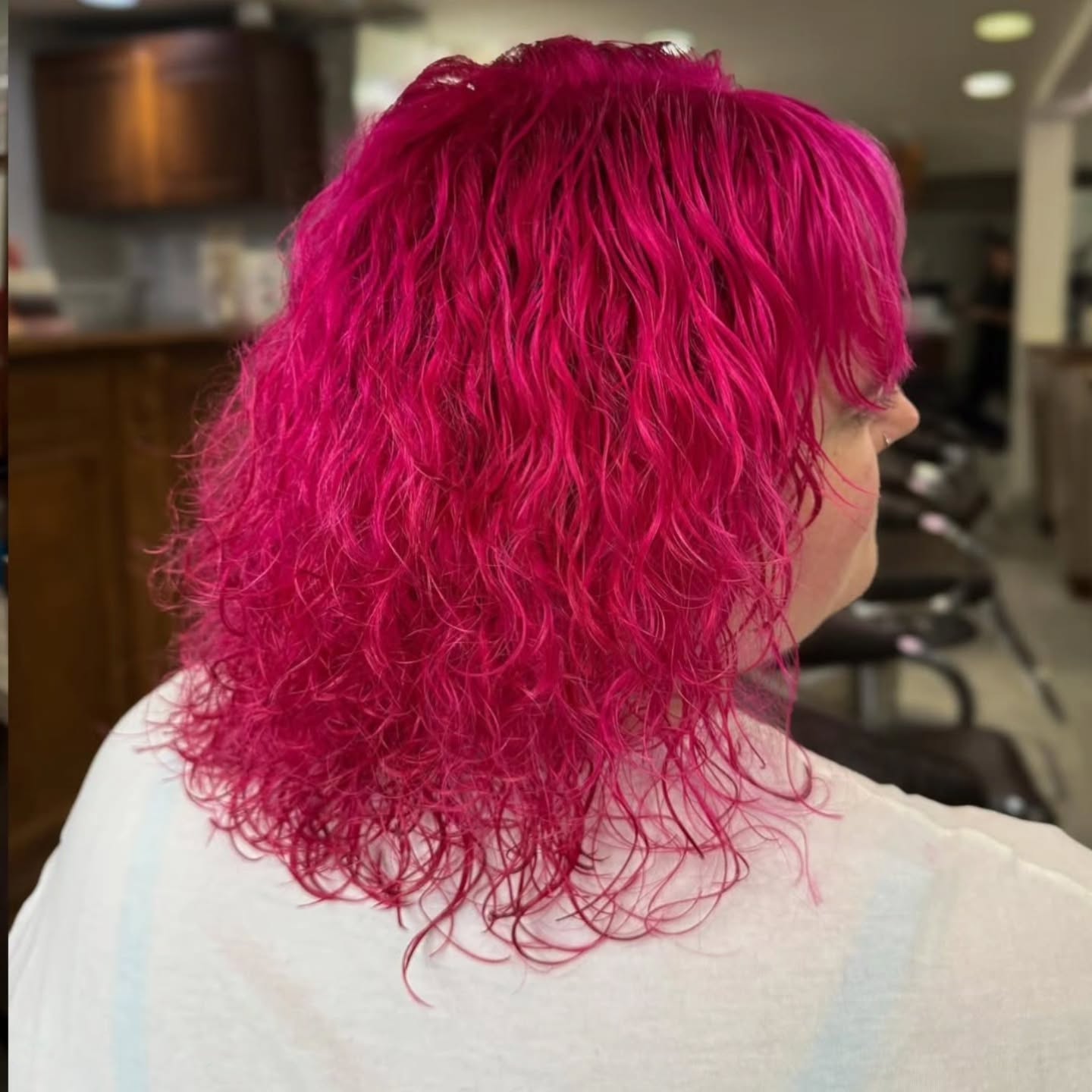 Reposted from @lovethysteph_ Custom hot pink blend that screams main character energy #vividhaircolor #njhaircolorist
