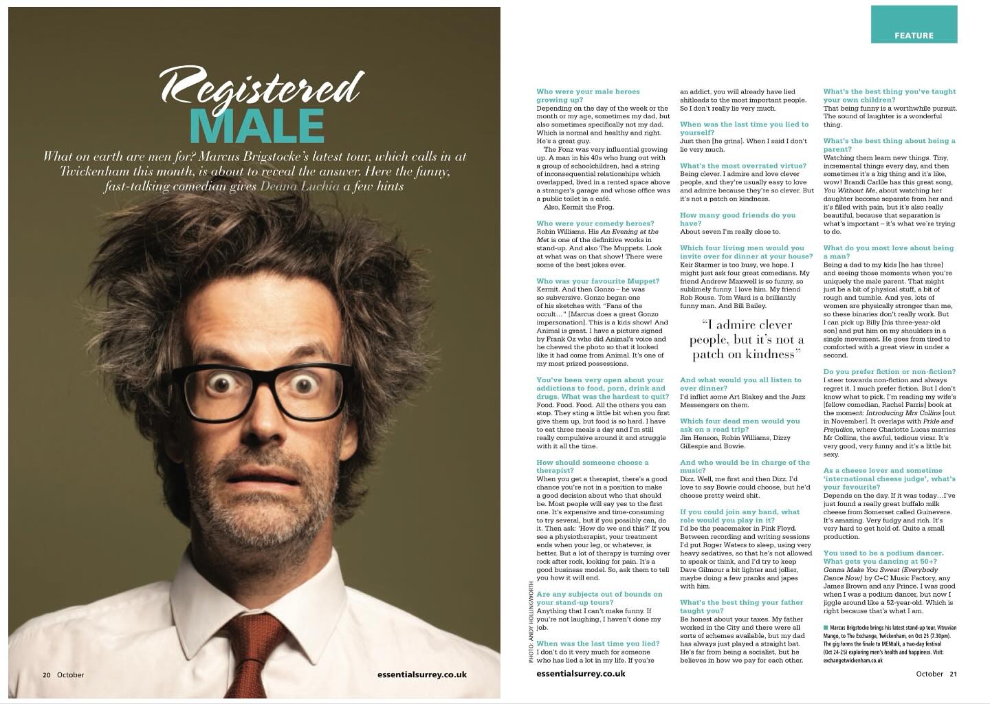 Marcus Brigstocke was a great interviewee in the summer. #marcusbrigstocke #journalist #interviewer #celebrityinterviewer